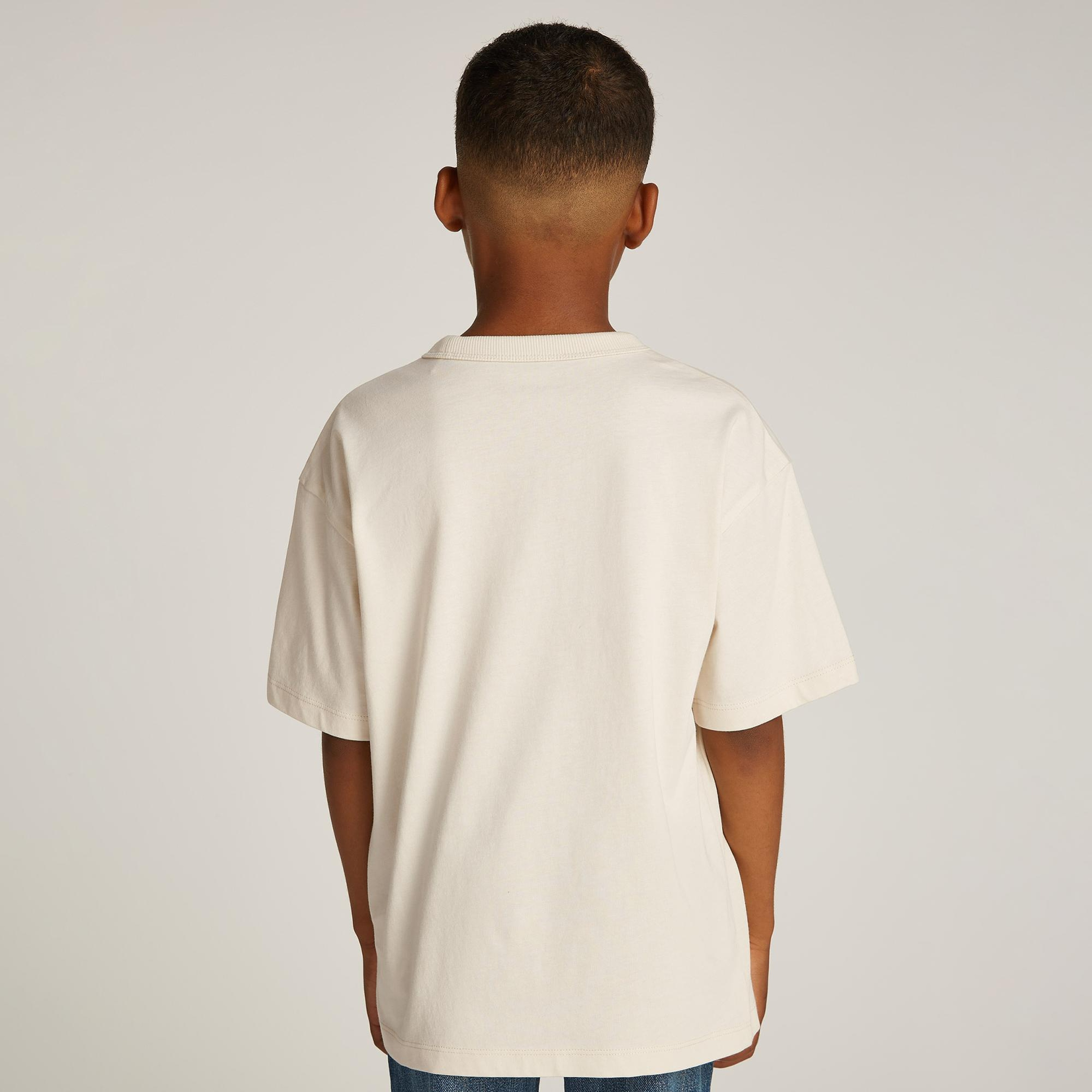 Calvin Klein Large Shifted Çocuk Bej T-Shirt