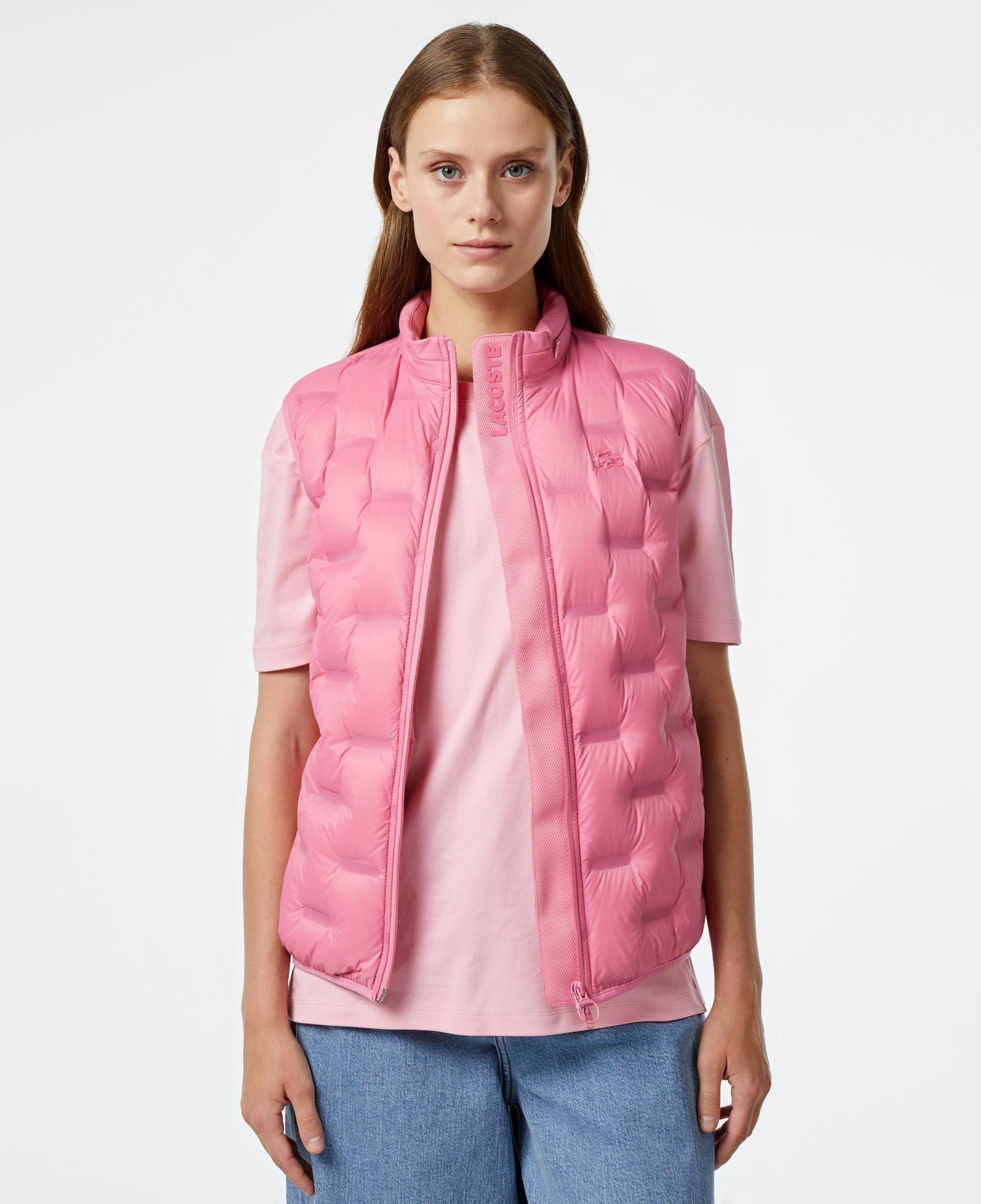 Lacoste Kadın Regular Fit Kapüşonlu Pembe Yelek