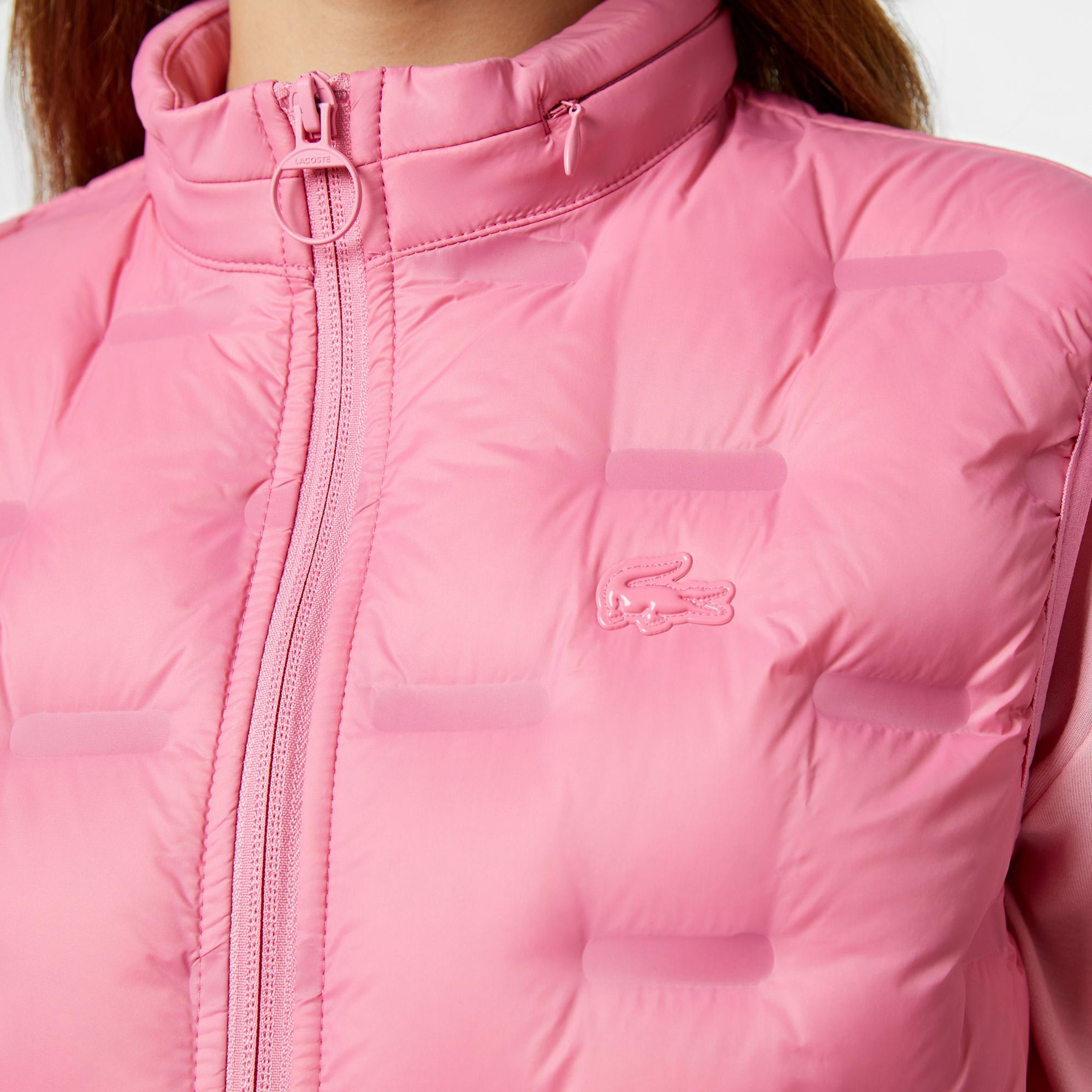 Lacoste Kadın Regular Fit Kapüşonlu Pembe Yelek