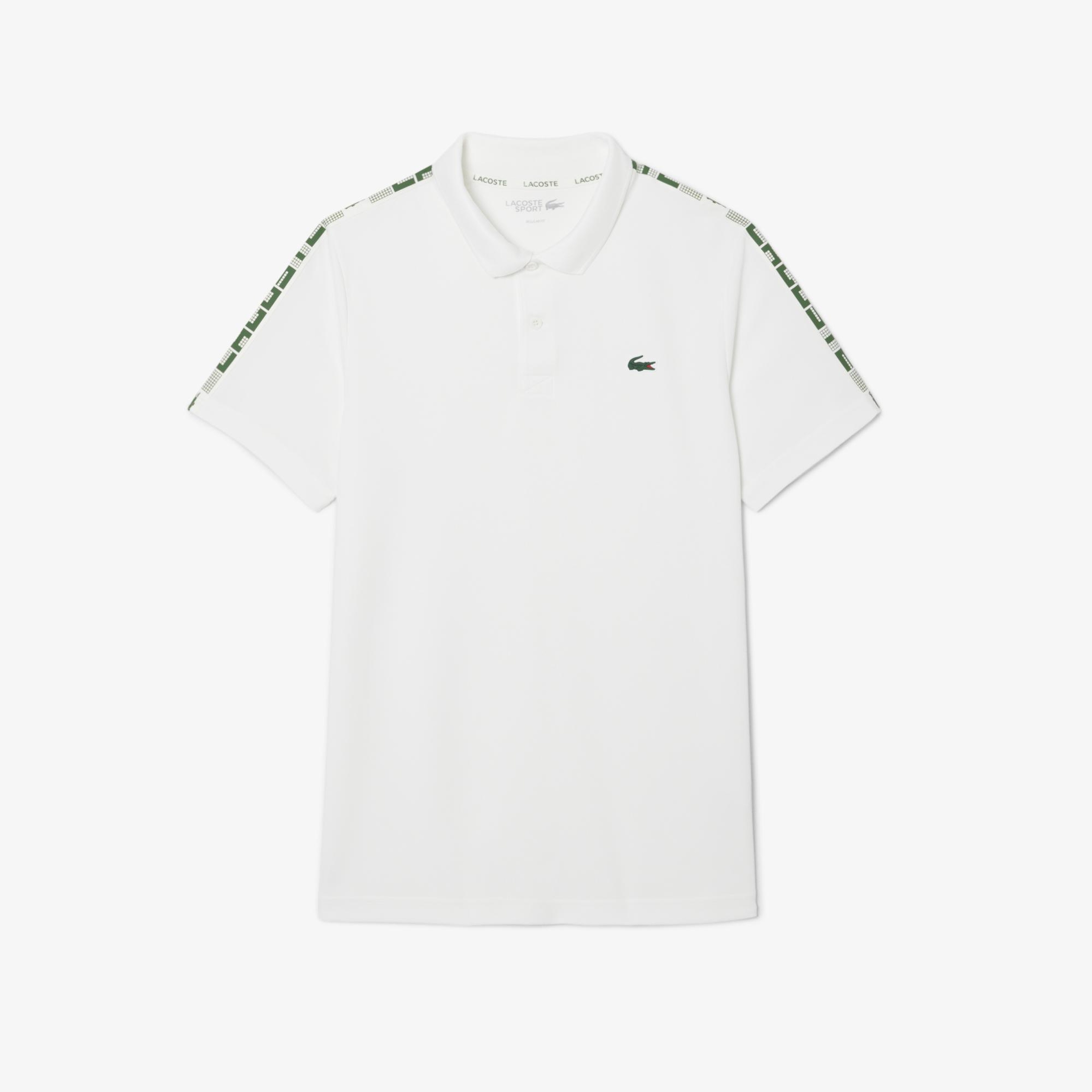 Lacoste Sport Erkek Regular Fit Baskılı Beyaz Polo