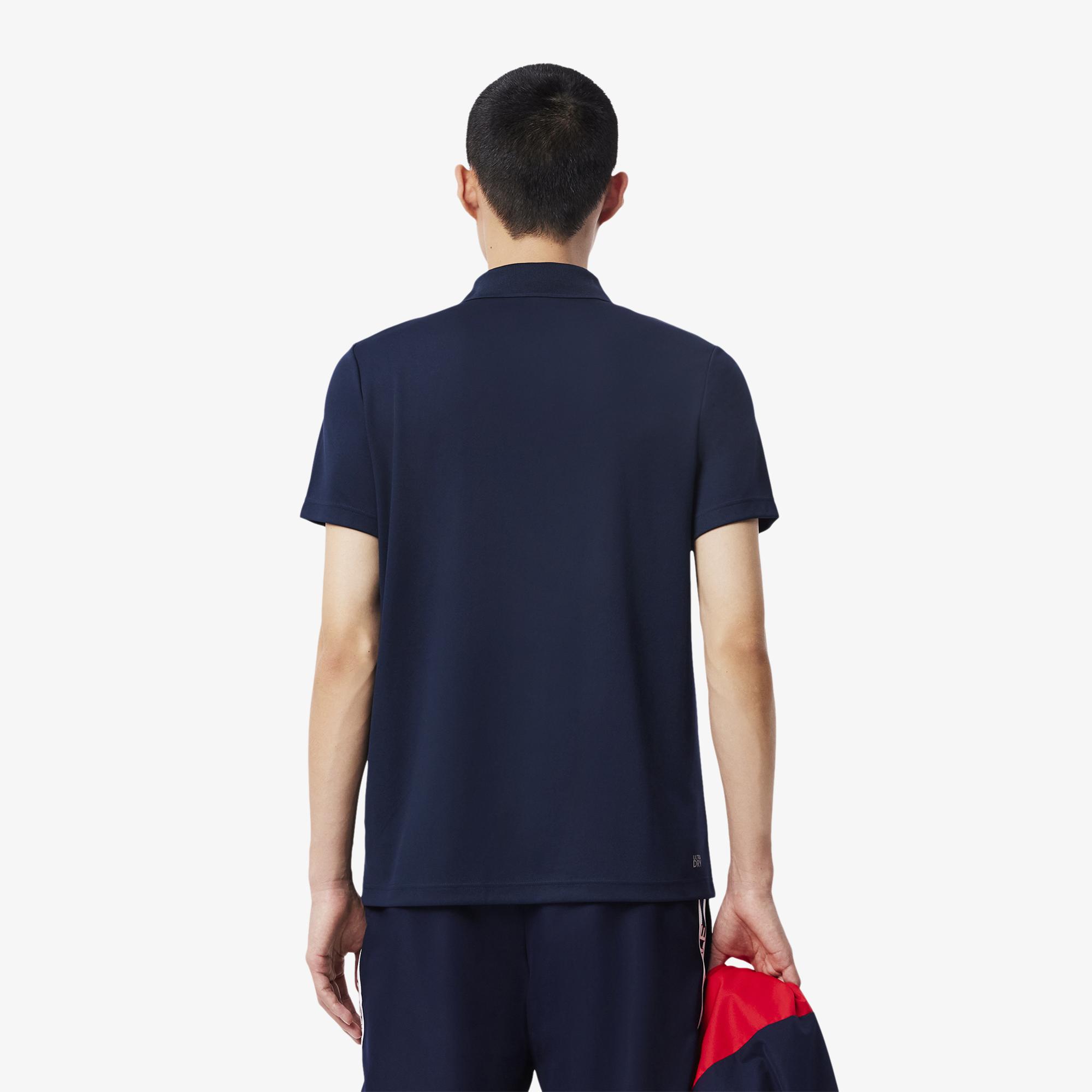 Lacoste Sport Erkek Regular Fit Baskılı Lacivert Polo