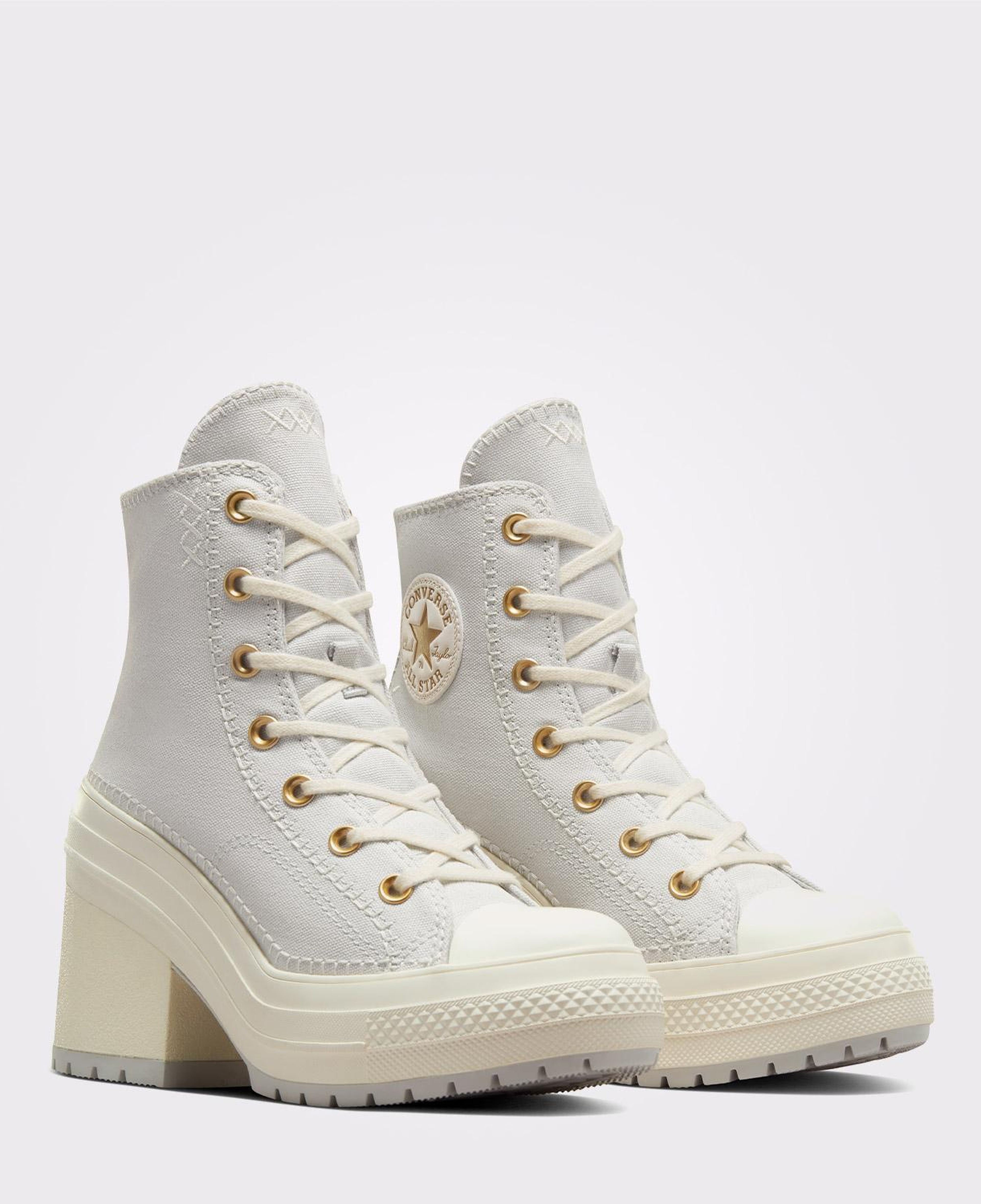 Converse Chuck 70 De Luxe Heel Unisex Gri Platform Sneaker