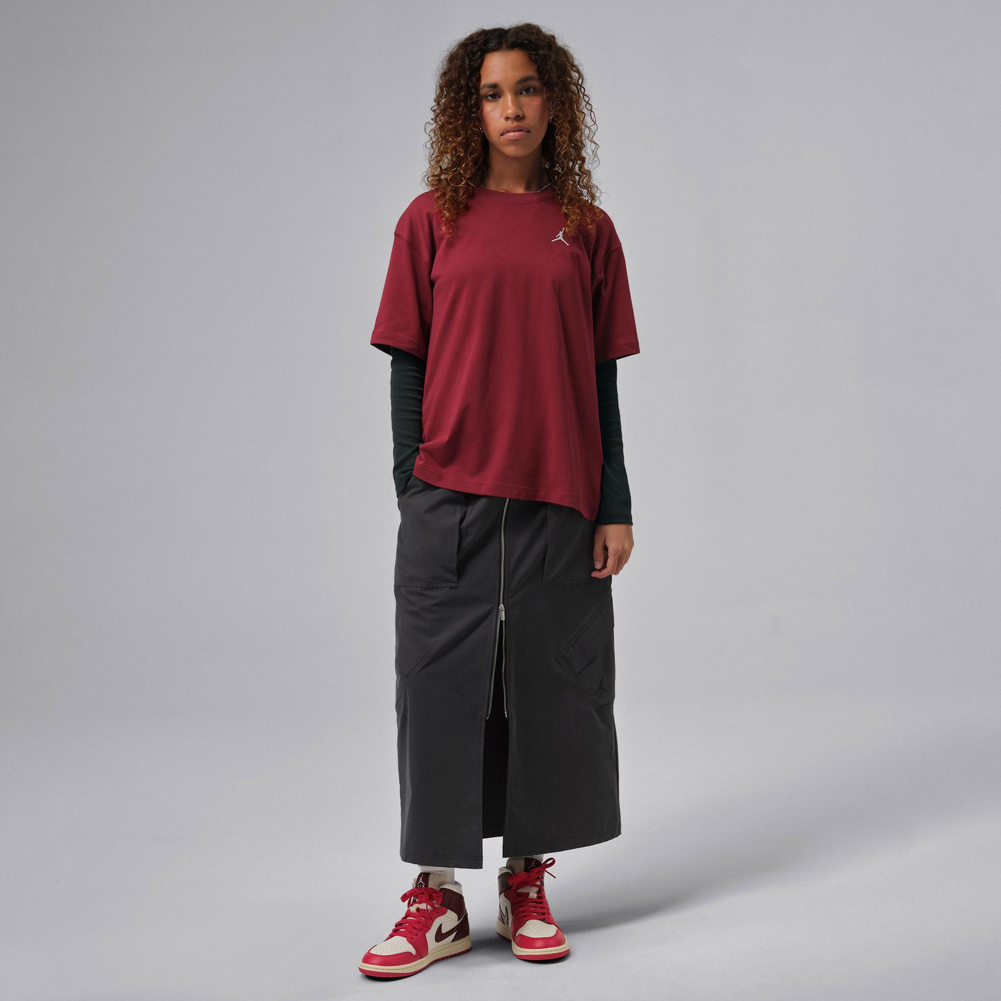 Jordan Essentials Kadın Bordo T-Shirt