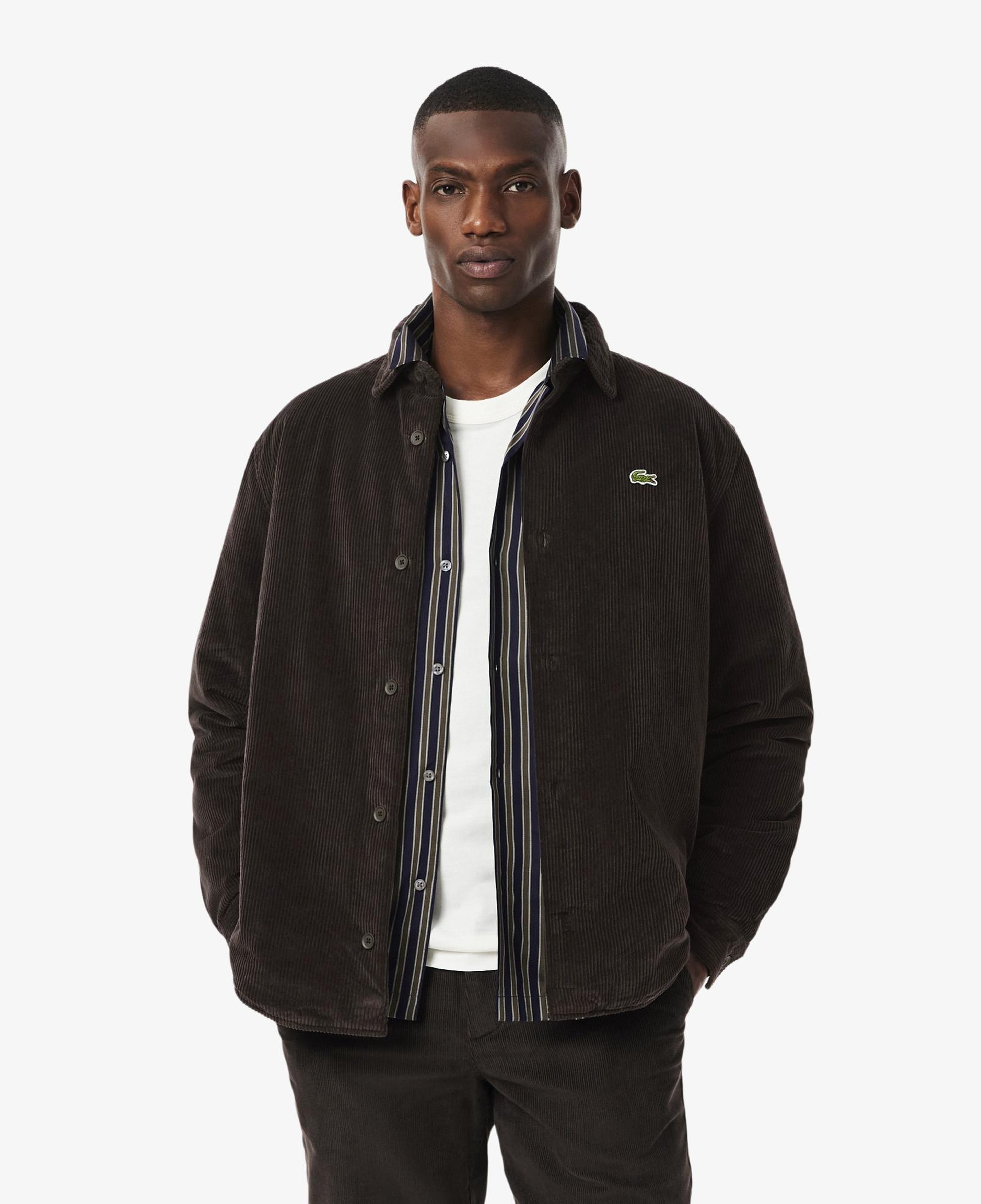 Lacoste Erkek Relaxed Fit Kahverengi Dış Gömlek