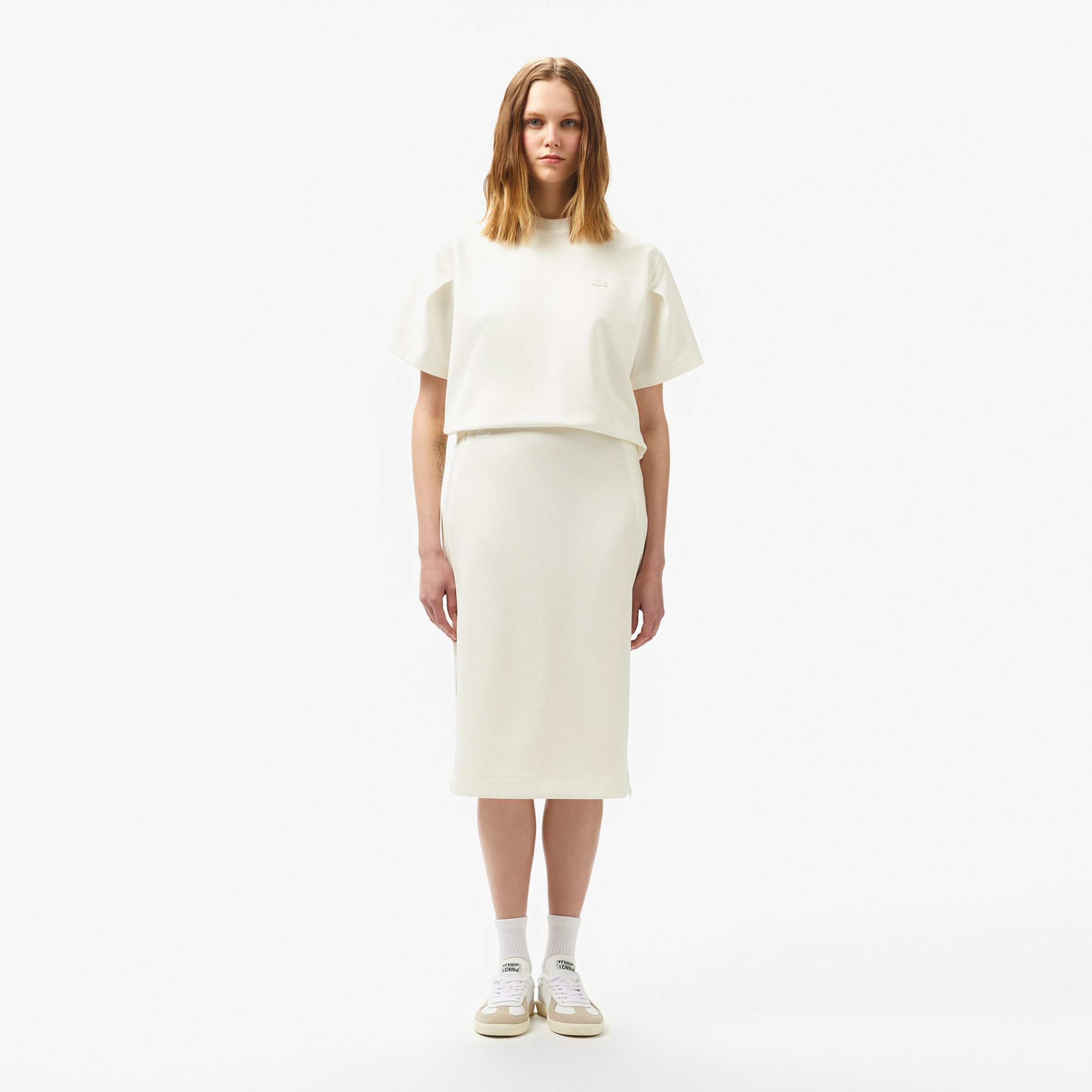 Lacoste Kadın Straight Fit Beyaz Etek