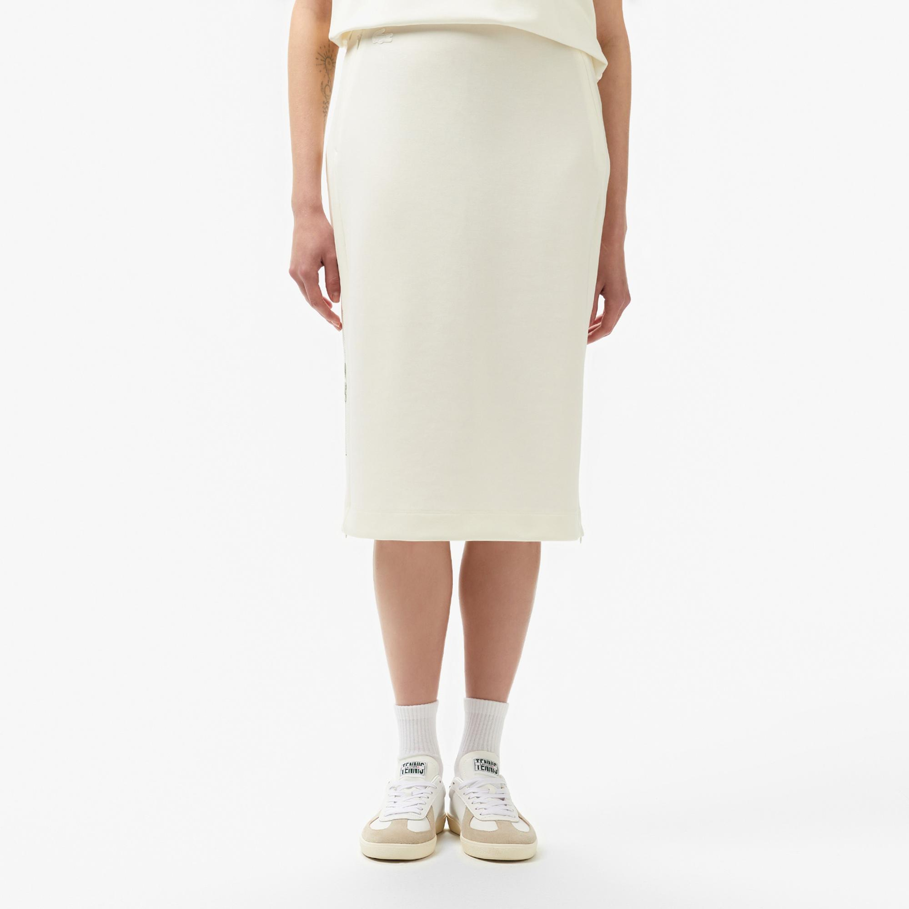 Lacoste Kadın Straight Fit Beyaz Etek