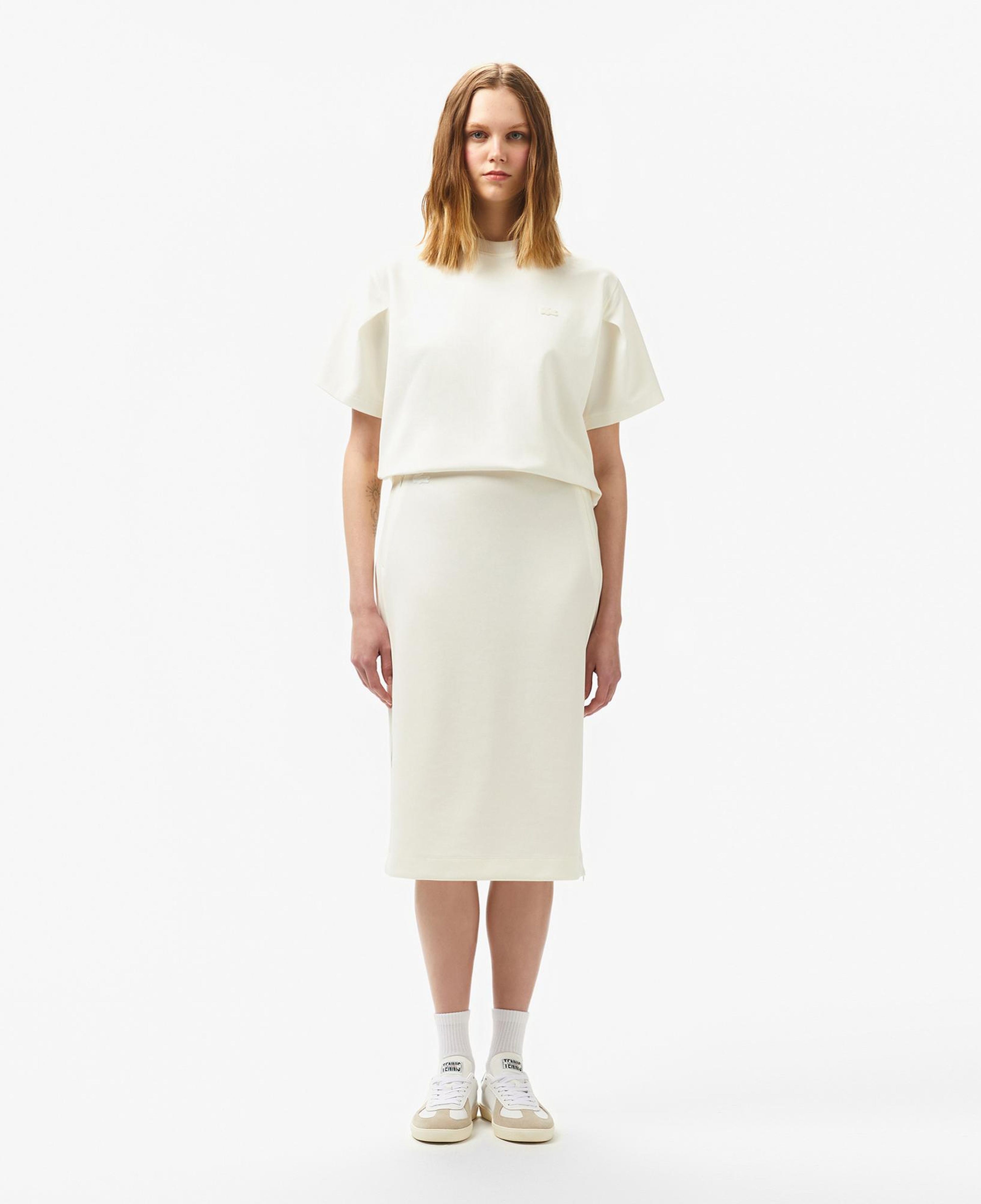 Lacoste Kadın Straight Fit Beyaz Etek