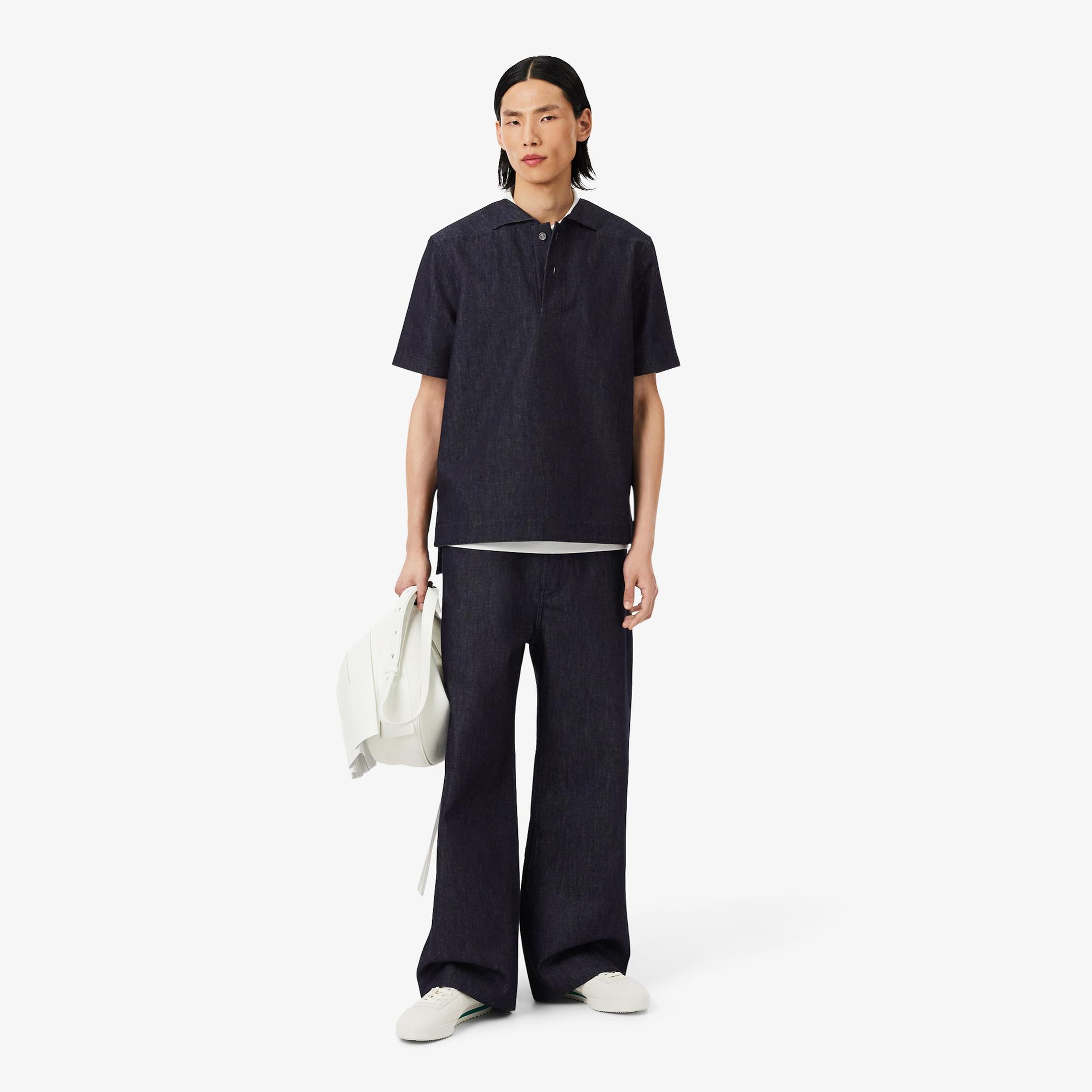 Lacoste Runway Erkek Straight Fit Lacivert Jean Pantolon