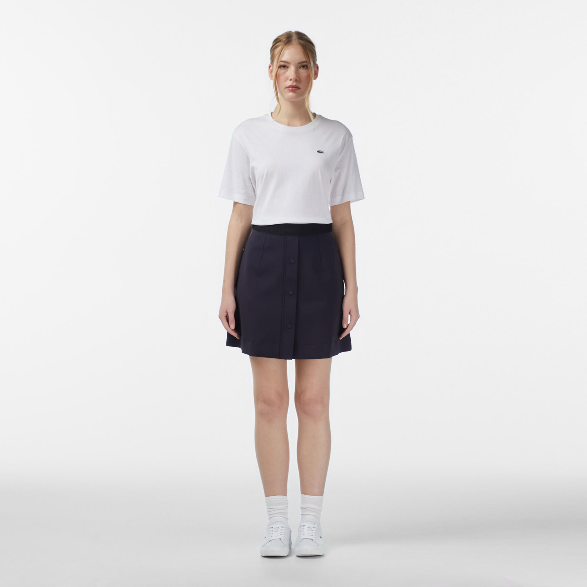 Lacoste Kadın Classic Fit Lacivert Etek