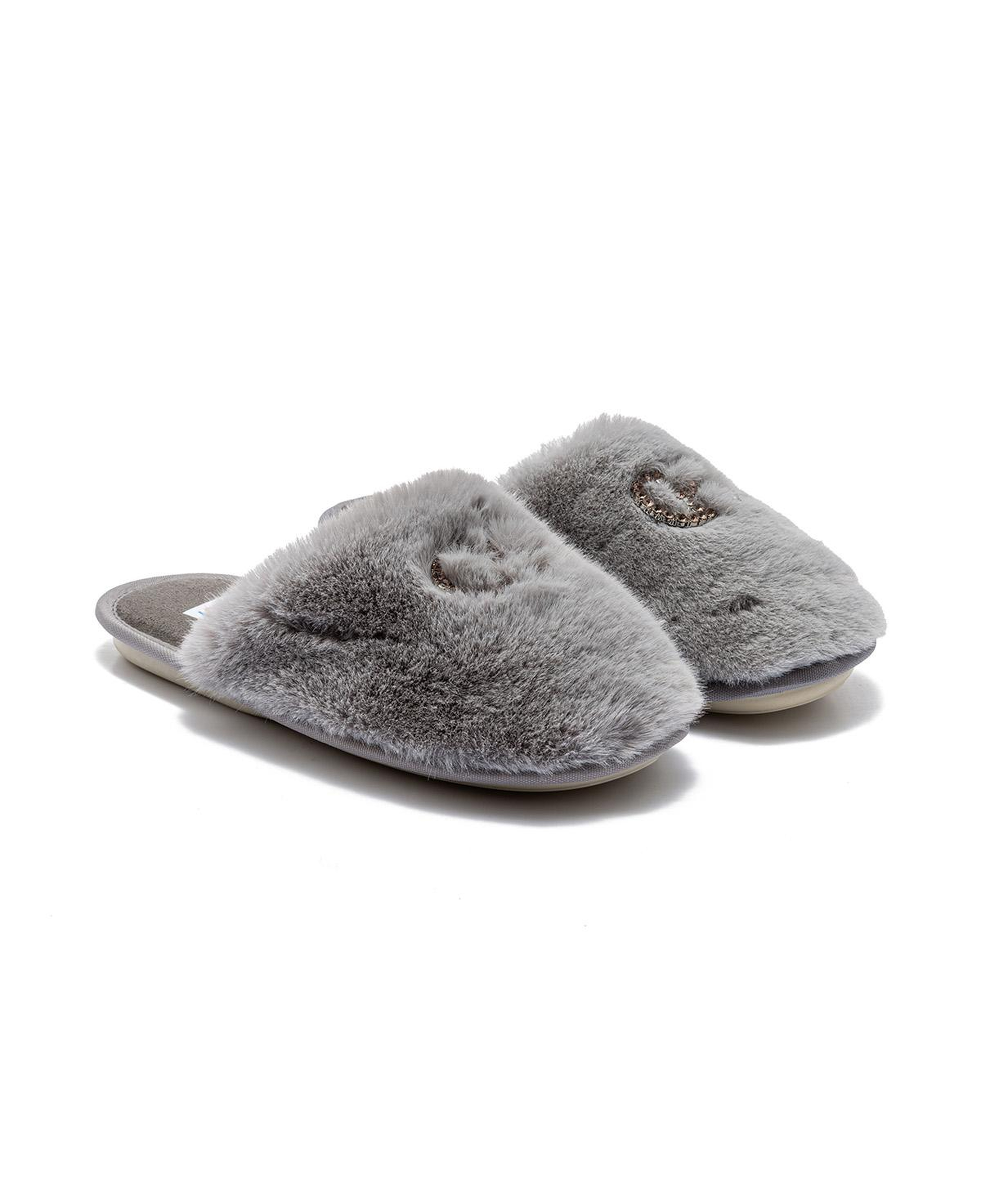 Alda Kadın Peluş Ev Terliği Gri 36/40