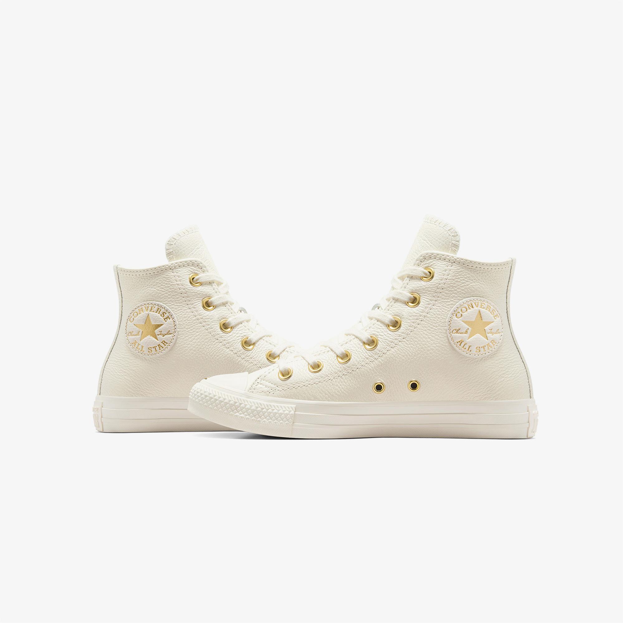 Converse Chuck Taylor All Star Kadın Krem Deri Sneaker