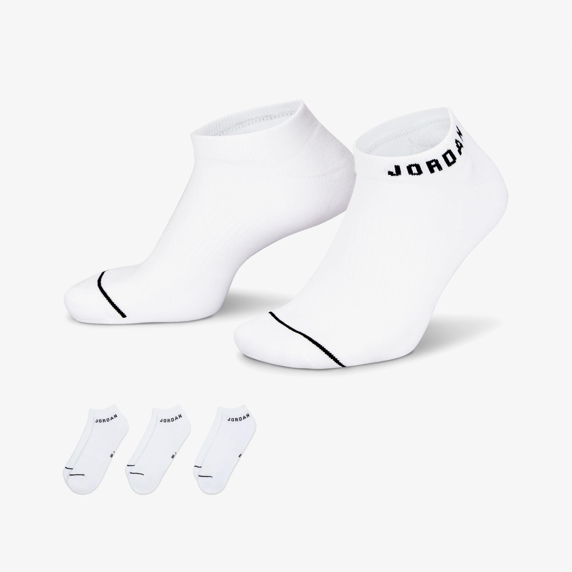 Jordan Everyday Cush Poly 3'lü Unisex Beyaz Çorap