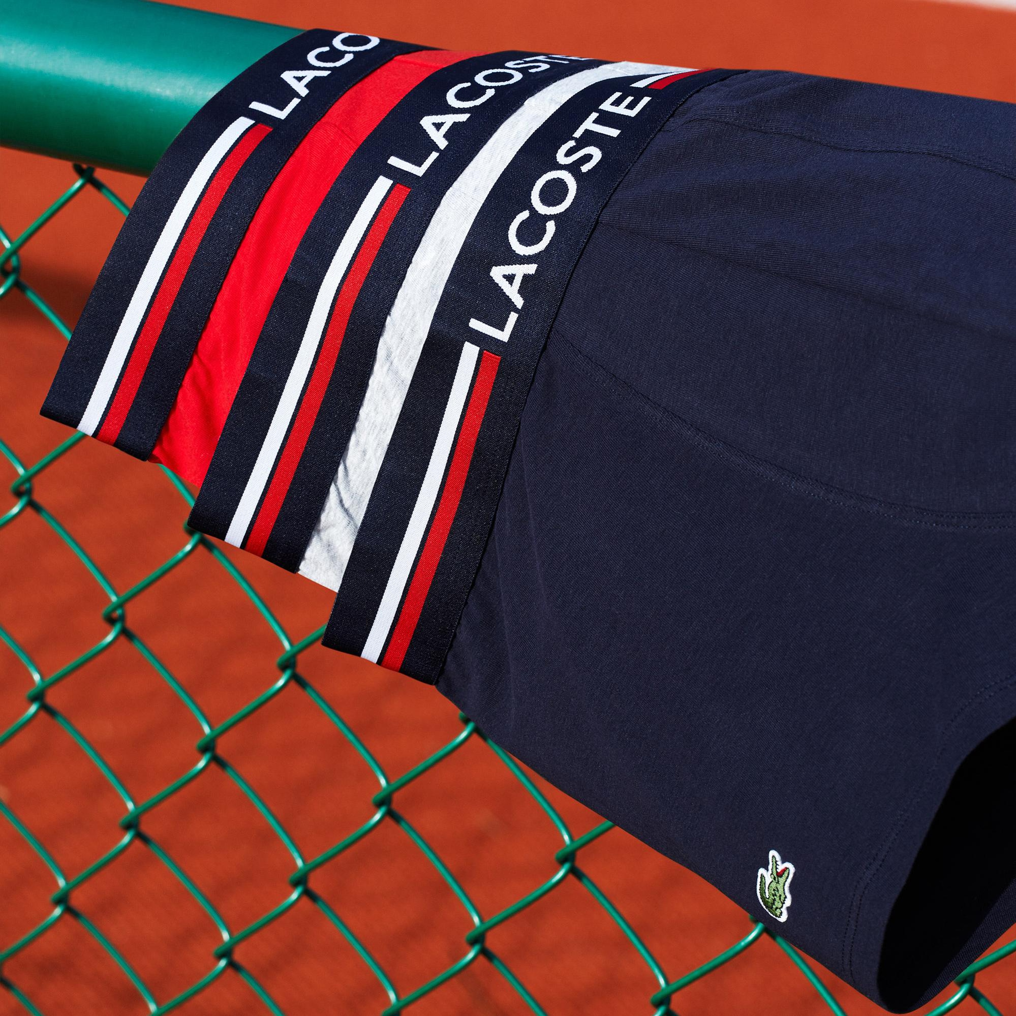 Lacoste Active Erkek Baskılı 3'lü Renkli Boxer