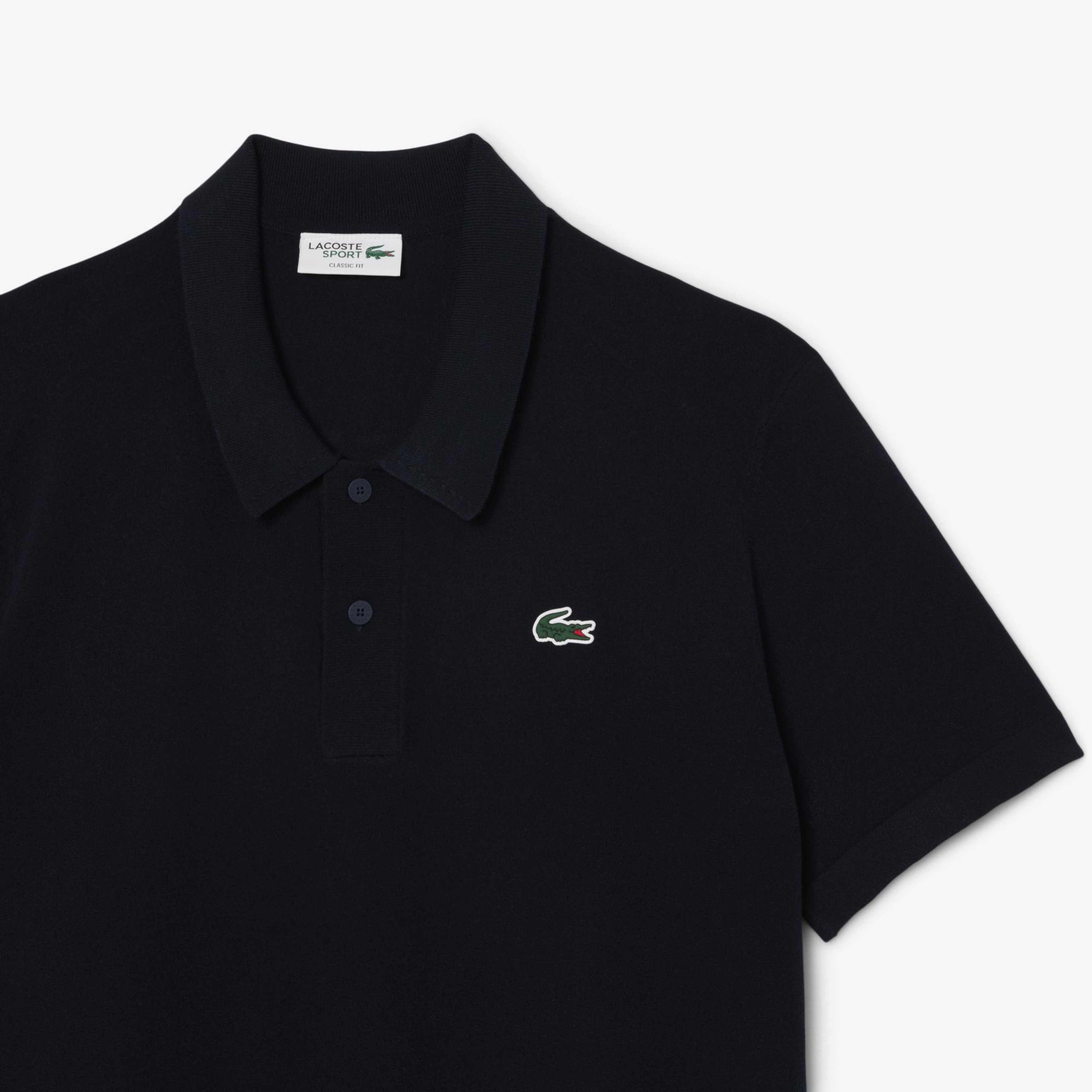 Lacoste Erkek Classic Fit Kısa Kollu Polo Yaka Lacivert Triko
