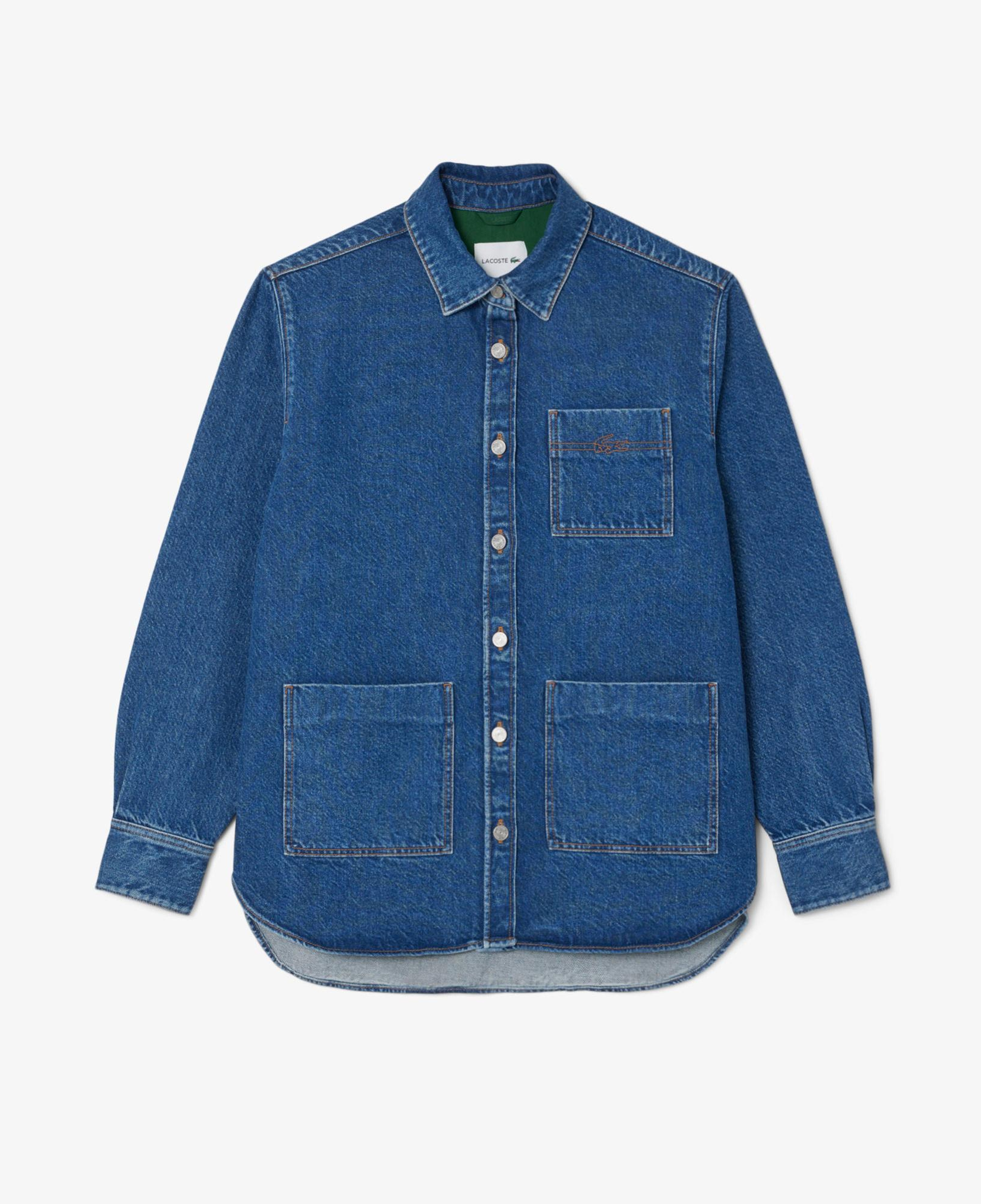 Lacoste Kadın Relaxed Fit Denim Lacivert Ceket