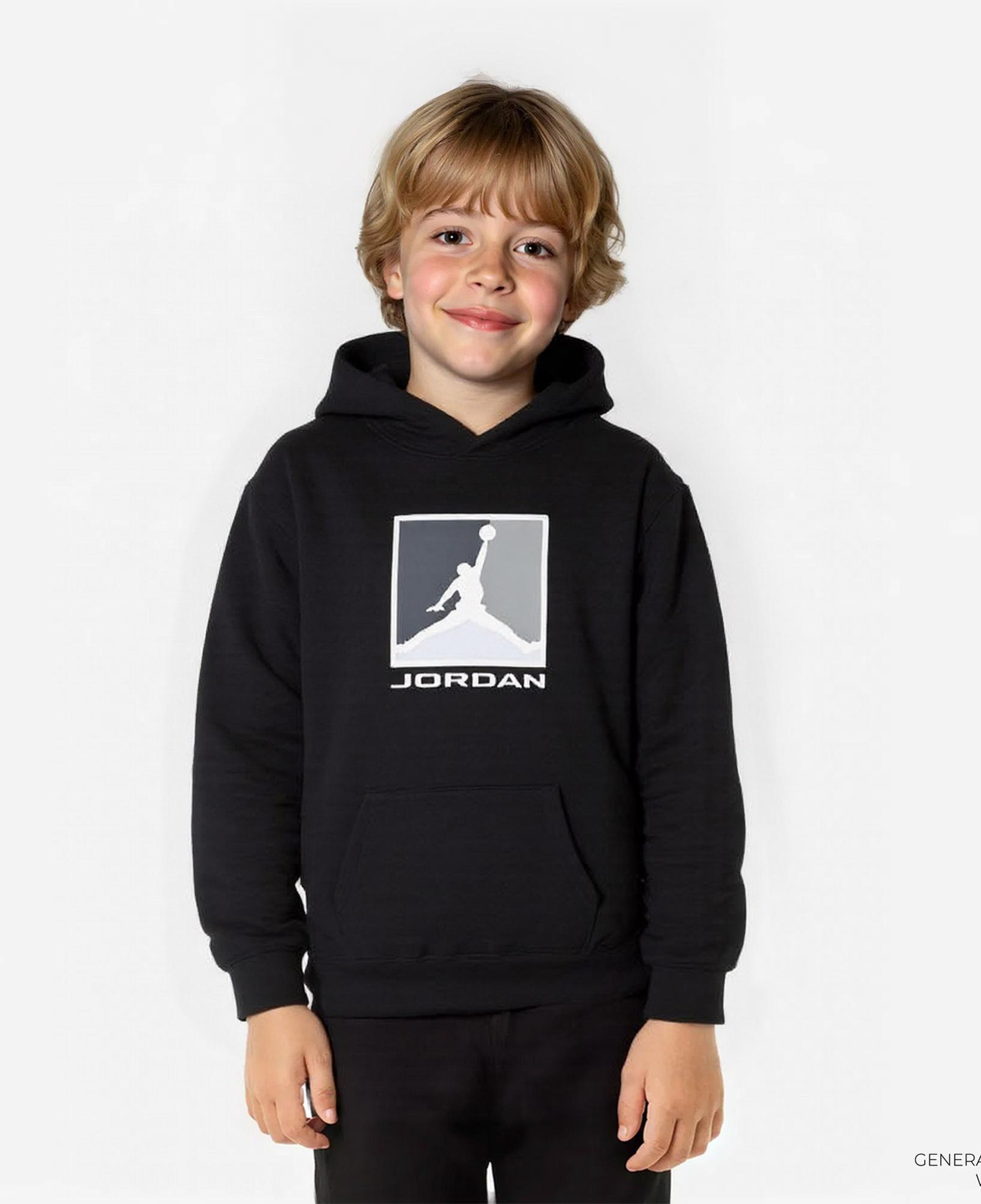 Jordan Baseline Çocuk Siyah Kapüşonlu Sweatshirt