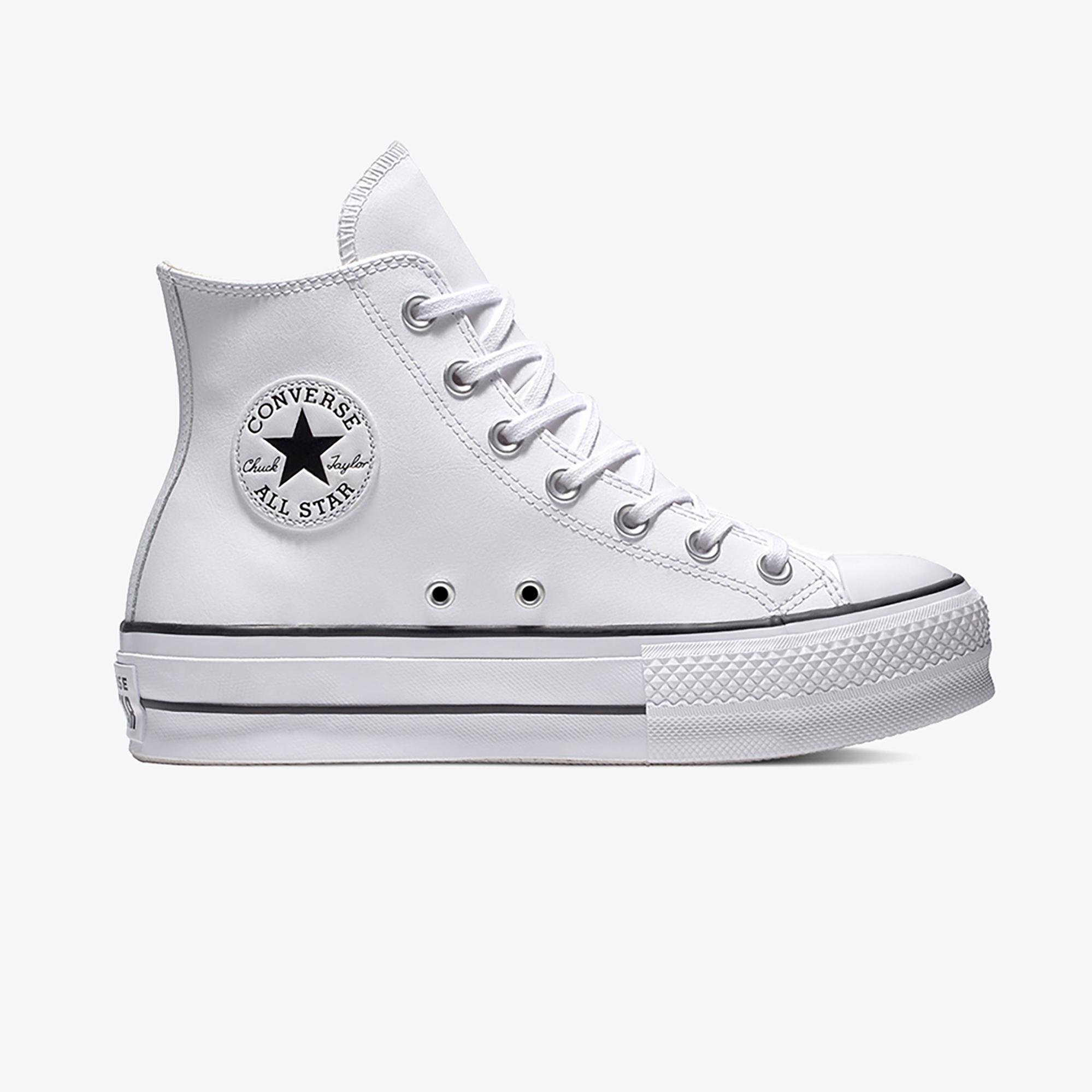 Converse Chuck Taylor All Star Lift Unisex Beyaz Deri Platform Sneaker