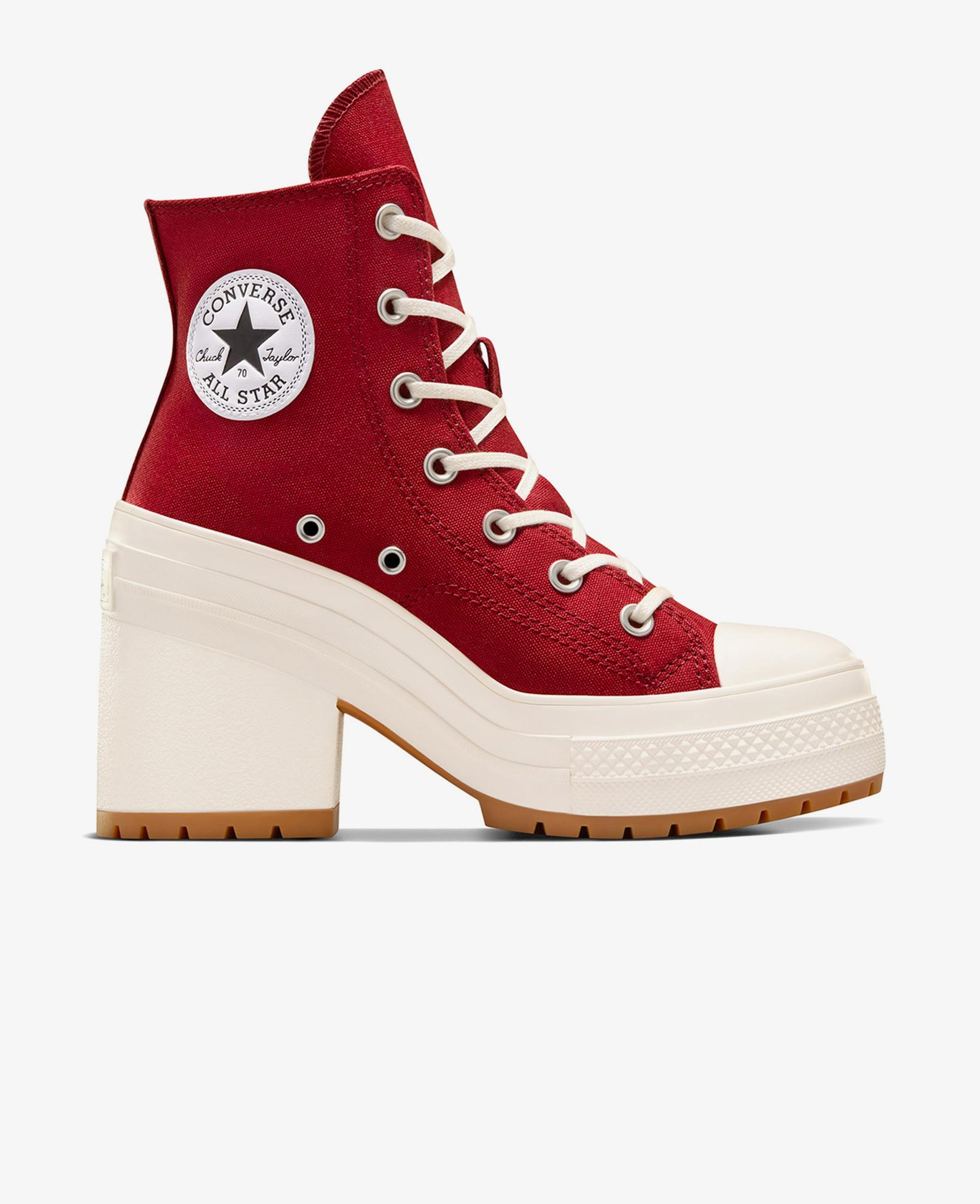 Converse Chuck 70 De Luxe Heel Unisex Kırmızı Platform Sneaker