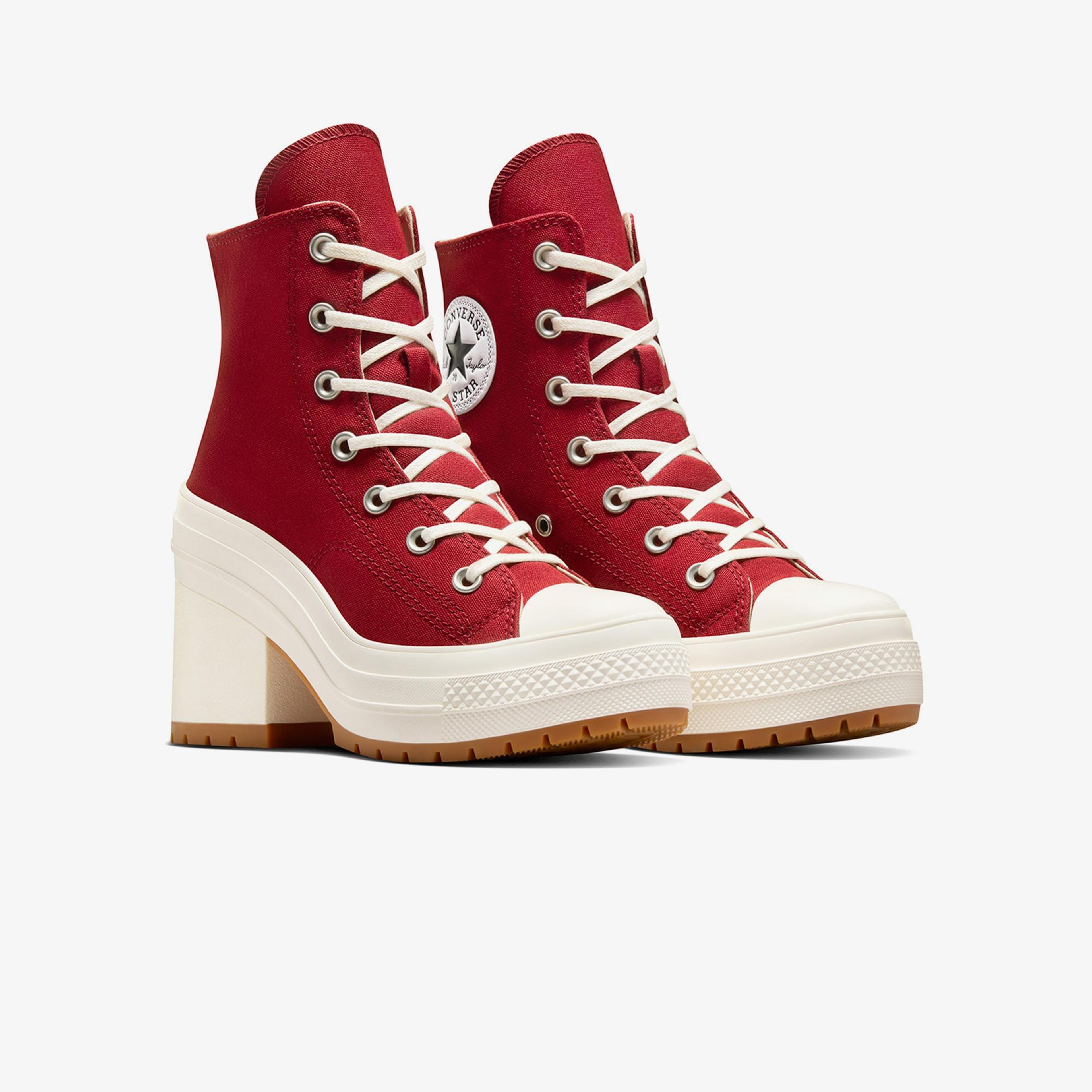 Converse Chuck 70 De Luxe Heel Unisex Kırmızı Platform Sneaker