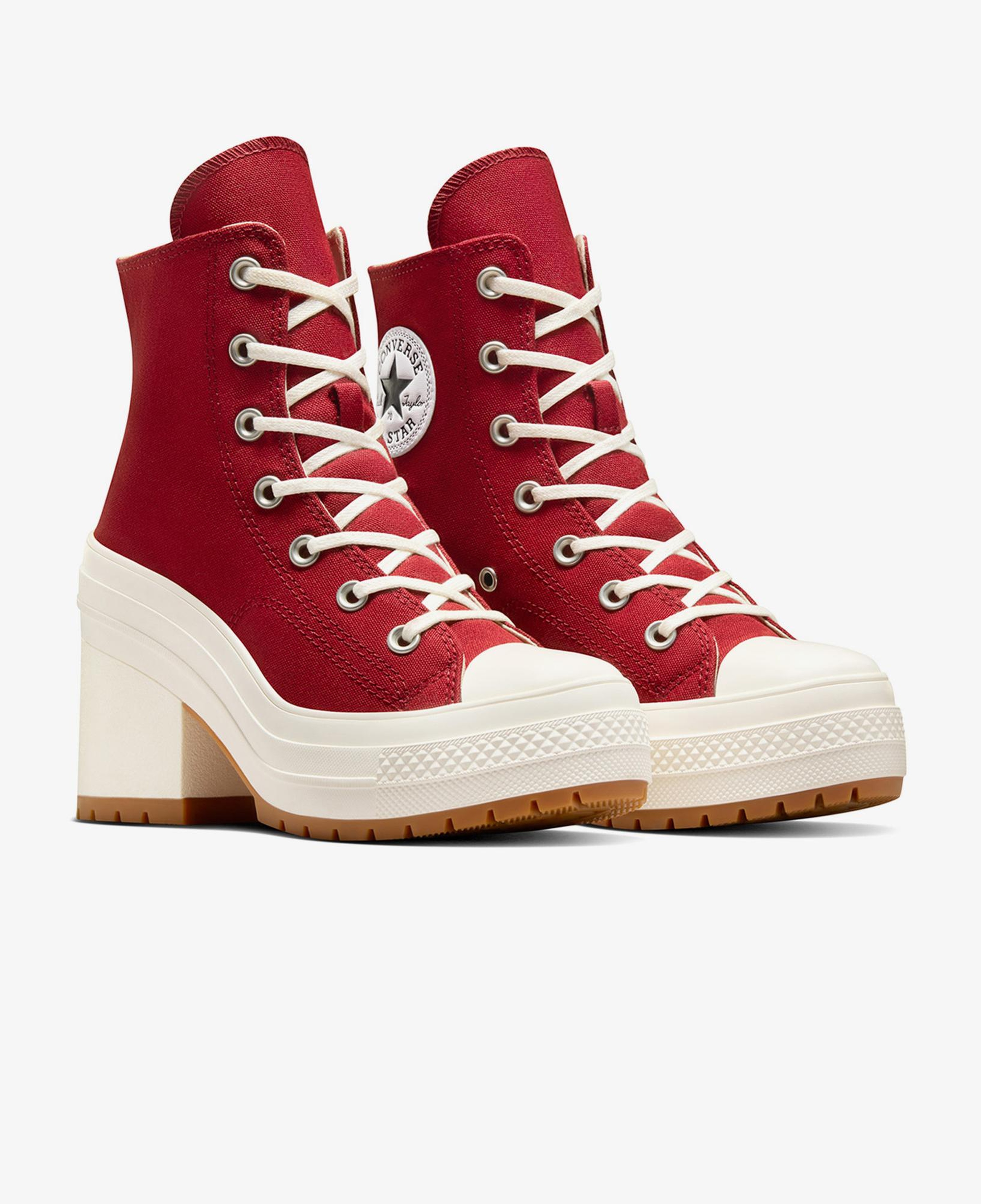 Converse Chuck 70 De Luxe Heel Unisex Kırmızı Platform Sneaker