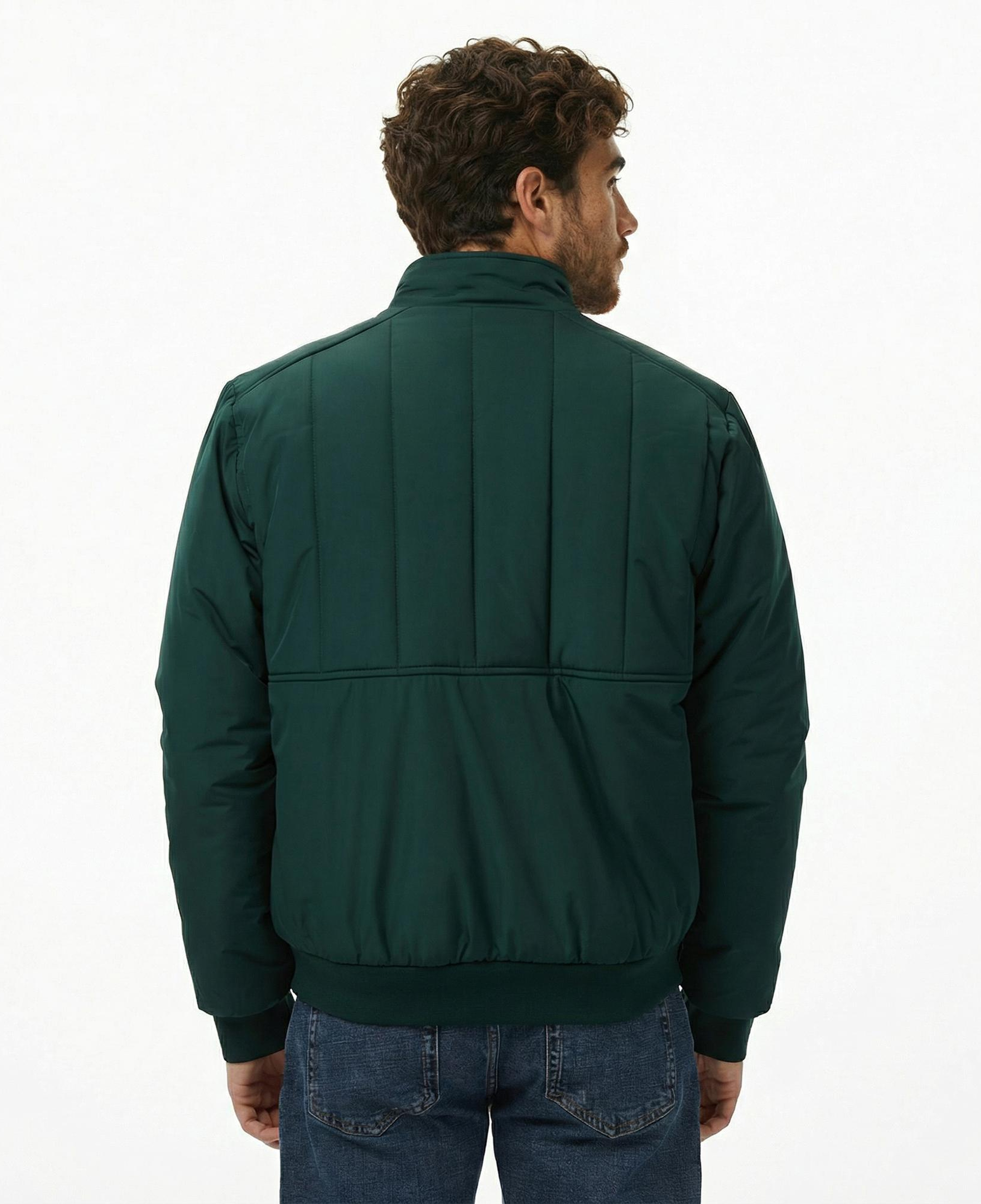 Lacoste Erkek Dik Yaka Koyu Yeşil Mont