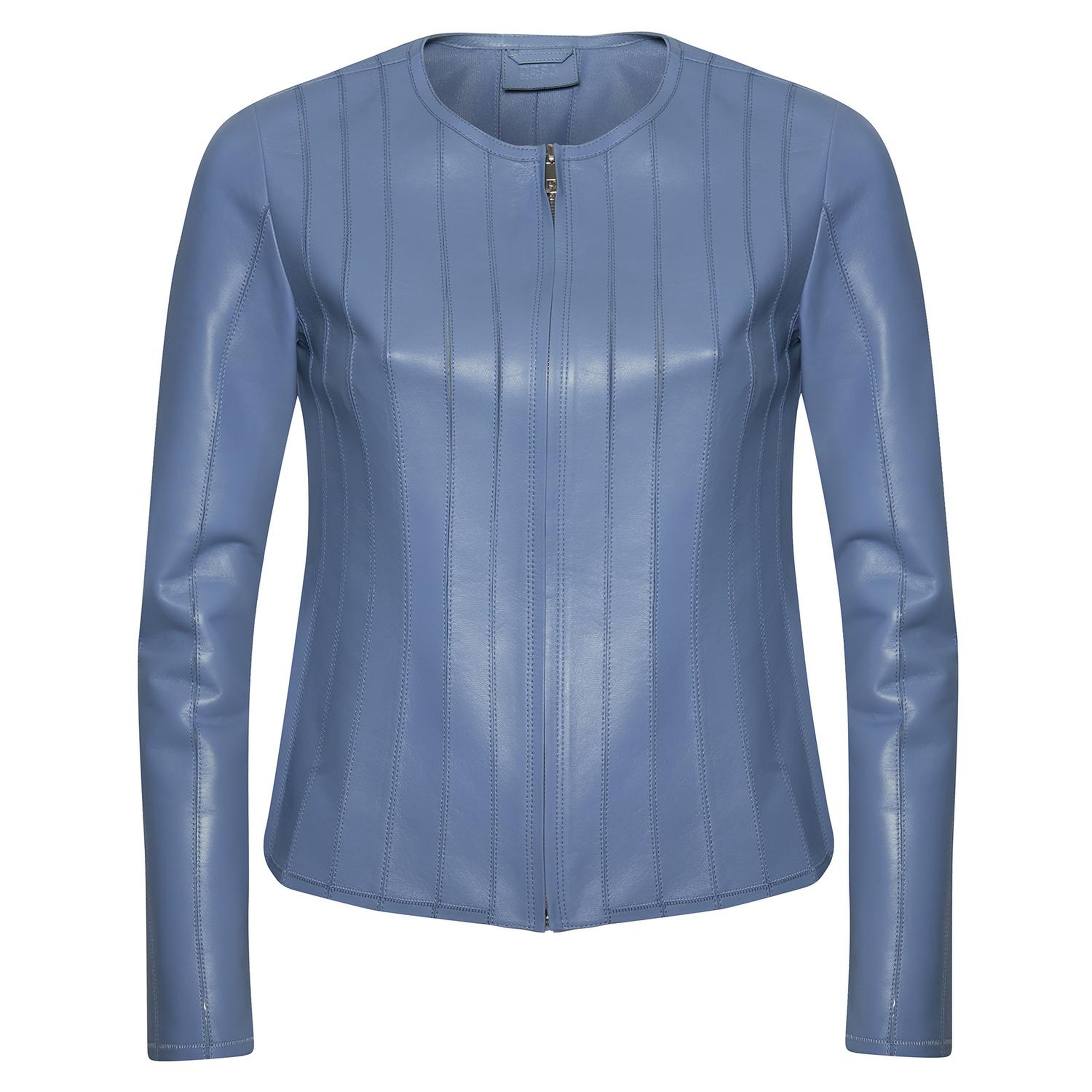 Deundria Kadın Fit Panelli Deri Ceket