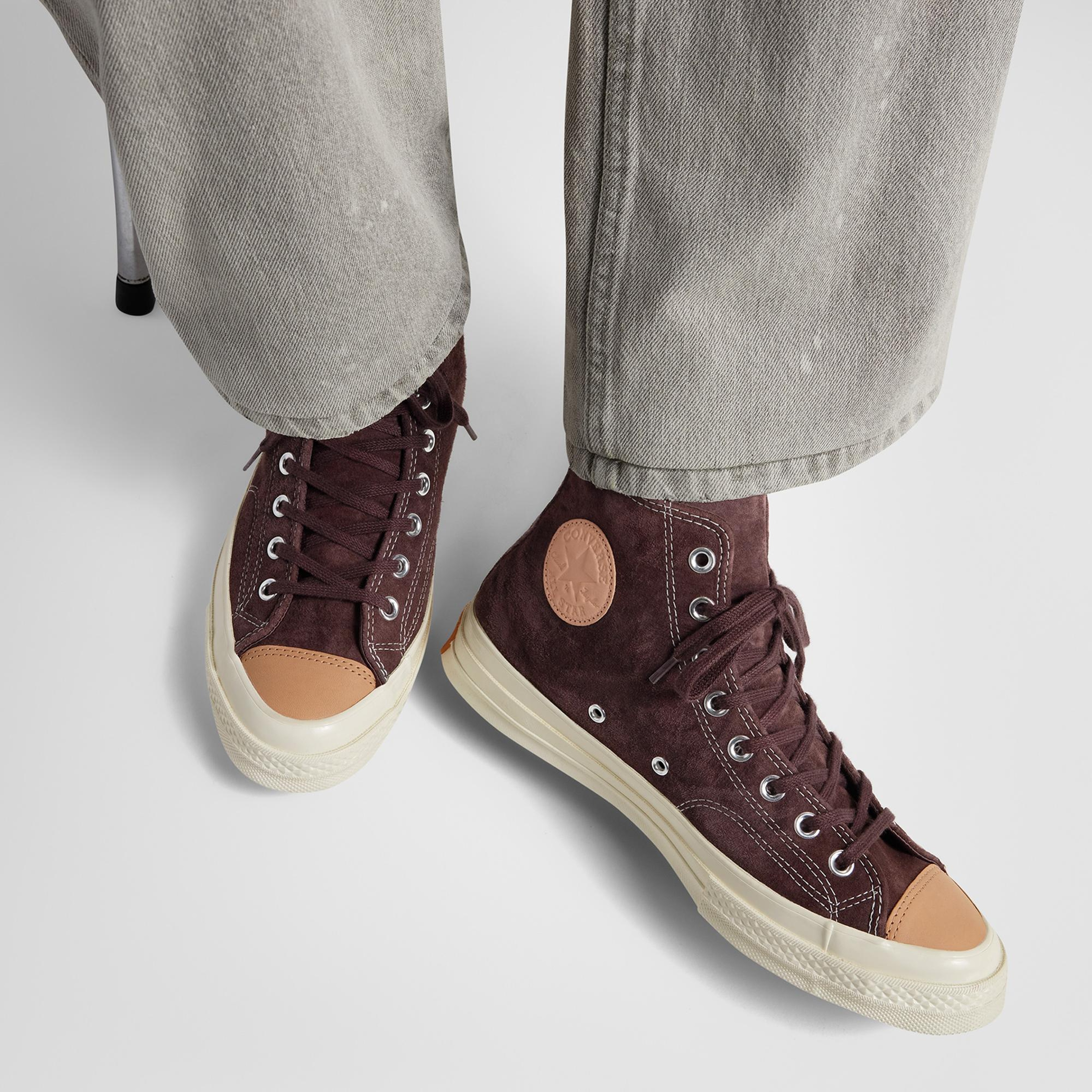 Converse Chuck 70 Taylored Lux Unisex Kahverengi Deri Sneaker