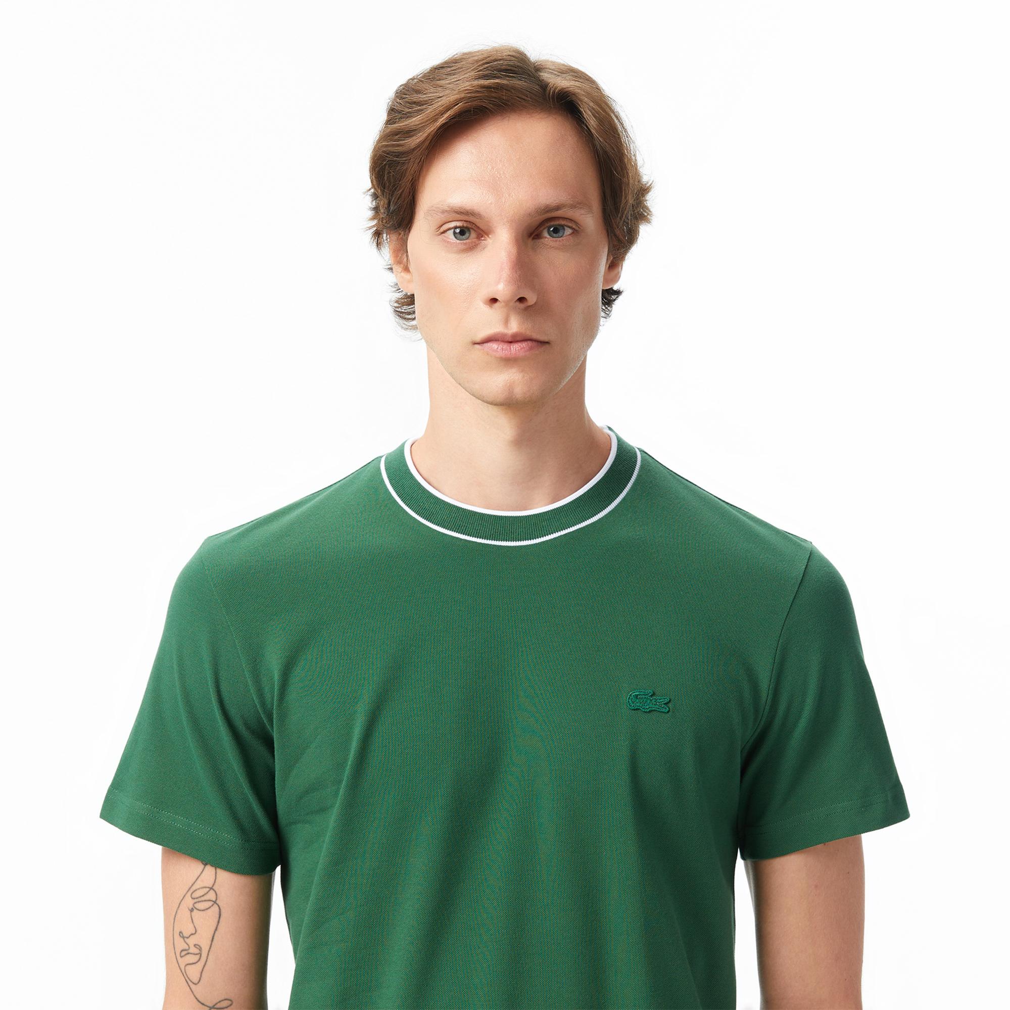 Lacoste Erkek Regular Fit Bisiklet Yaka Yeşil T-Shirt