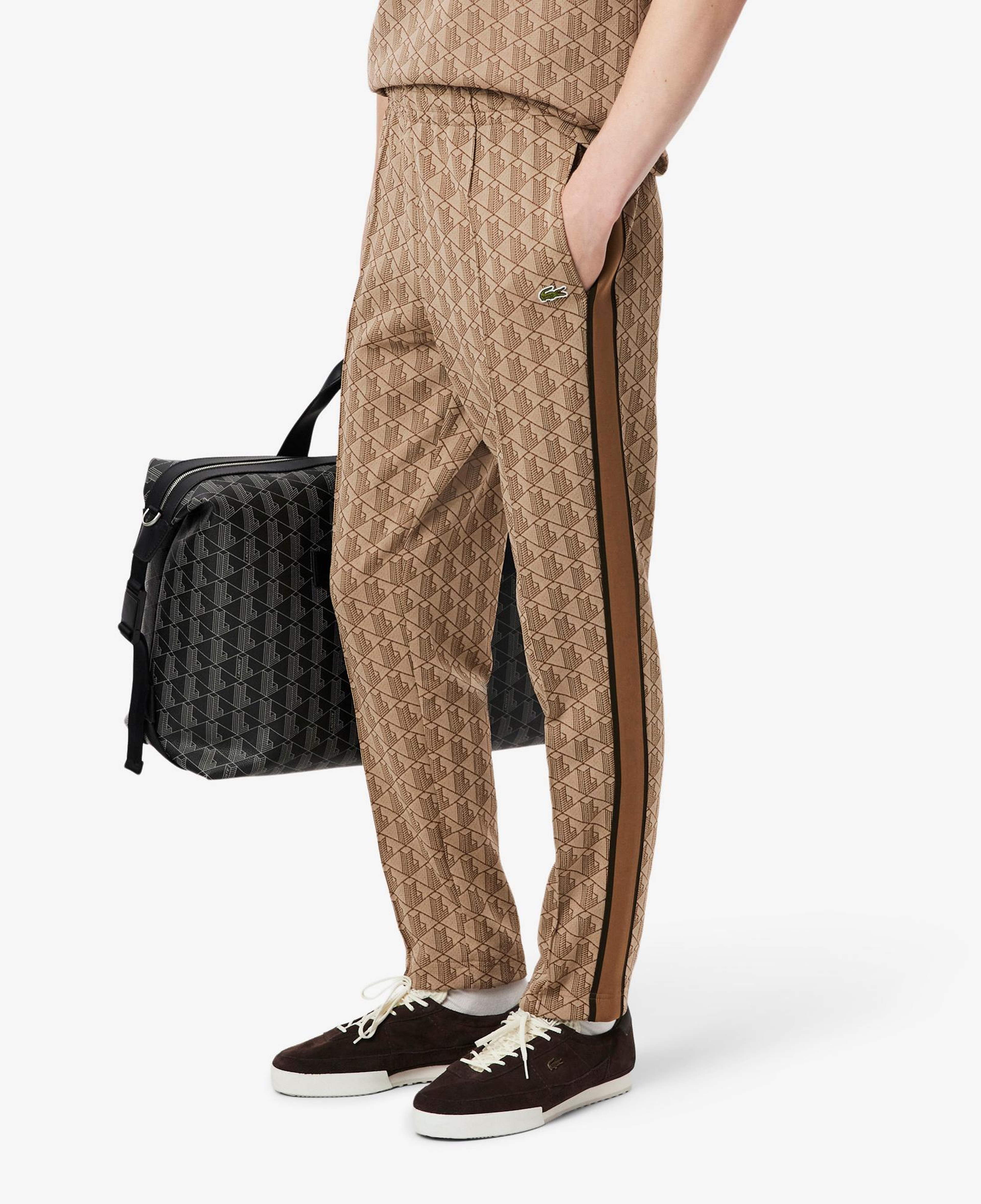 Lacoste Paris Erkek Regular Fit Monogram Açık Kahverengi Eşofman Altı