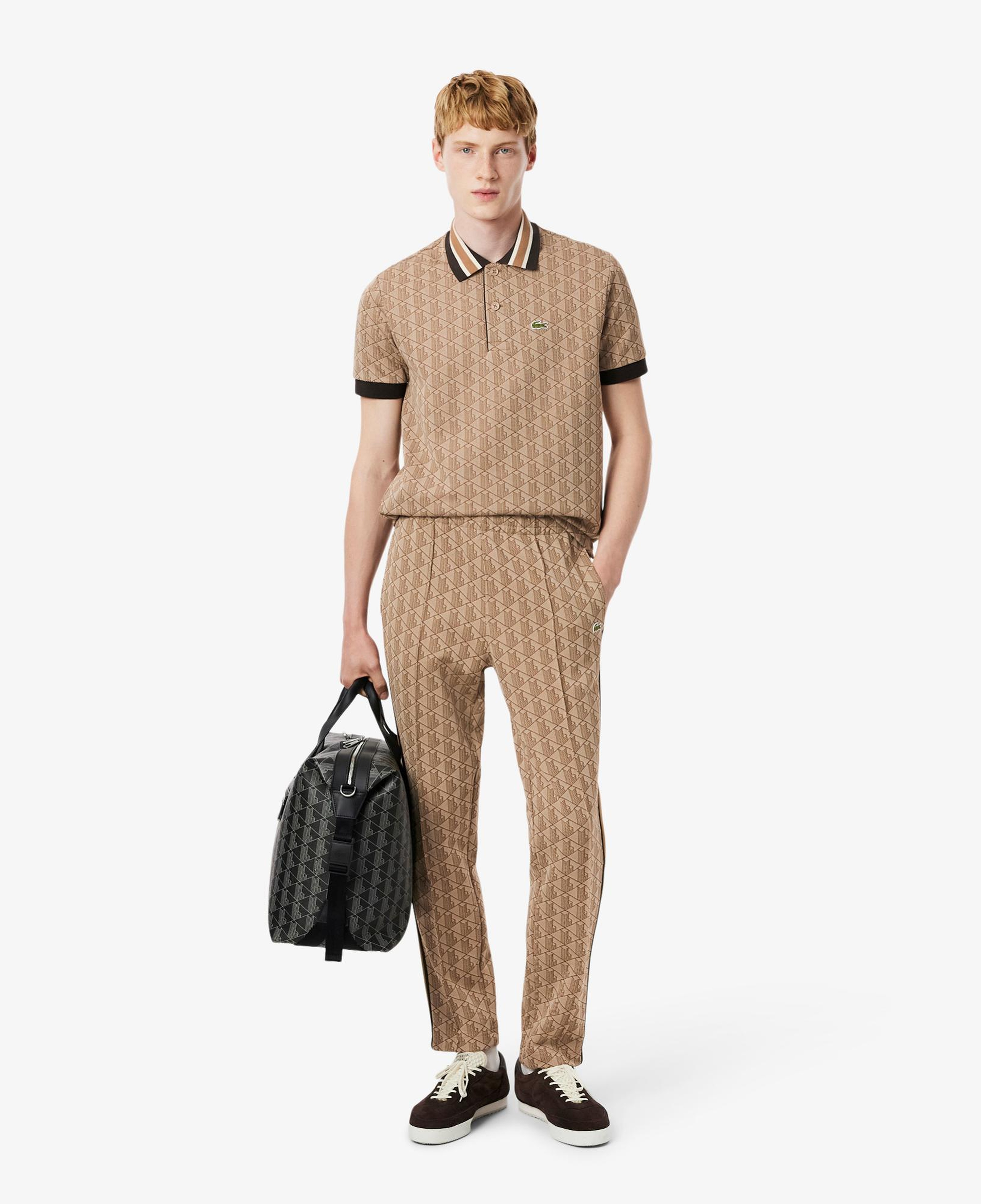 Lacoste Paris Erkek Regular Fit Monogram Açık Kahverengi Eşofman Altı