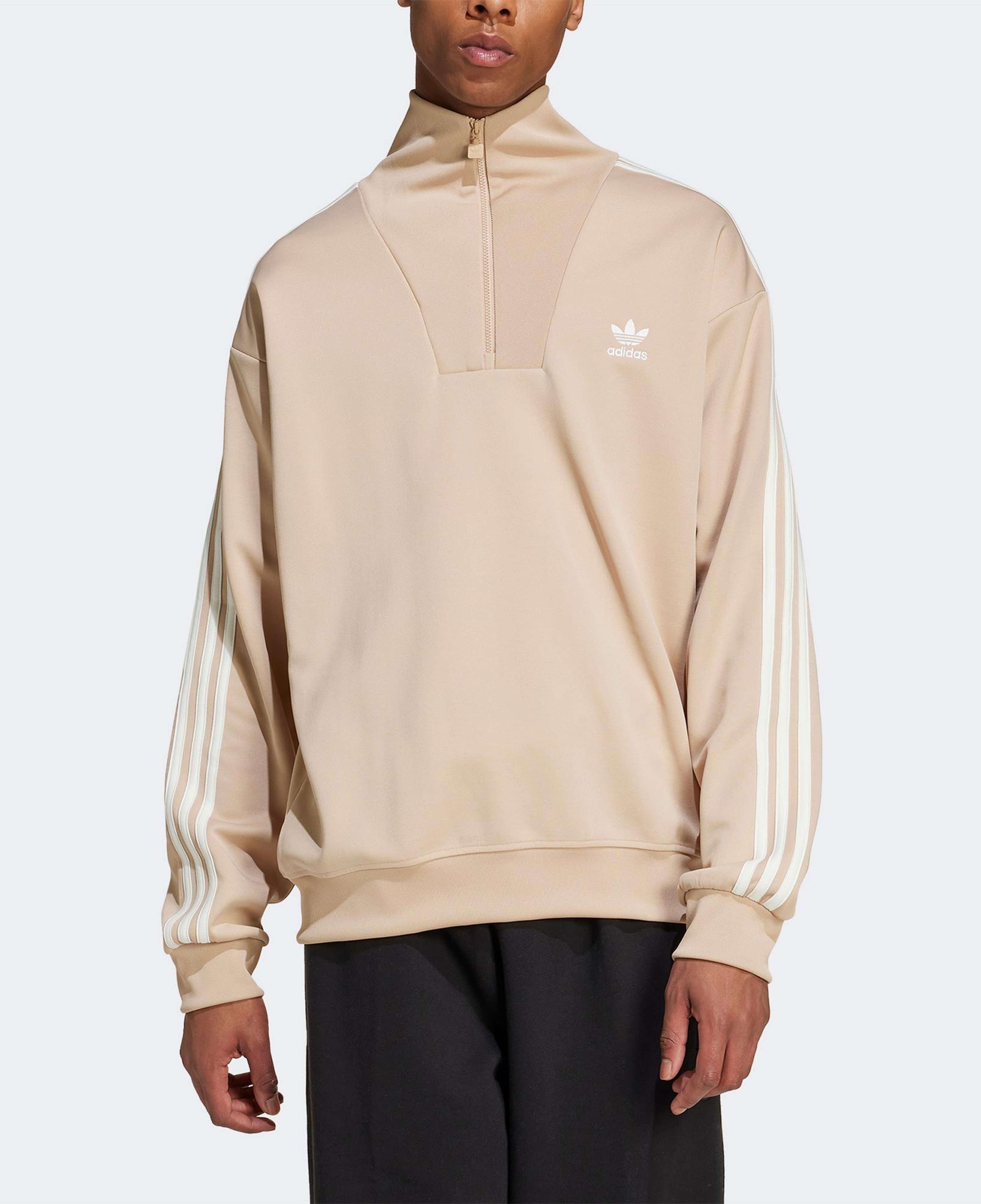 adidas Adicolor Funel Neck Erkek Bej Sweatshirt