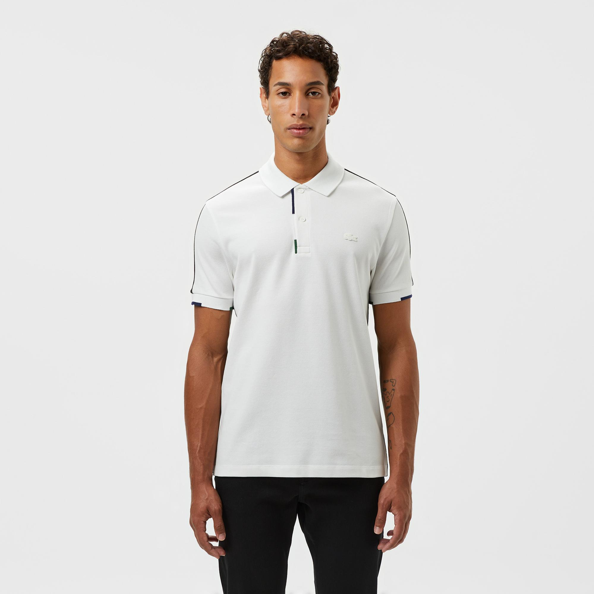 Lacoste Erkek Regular Fit Renk Bloklu Beyaz Polo