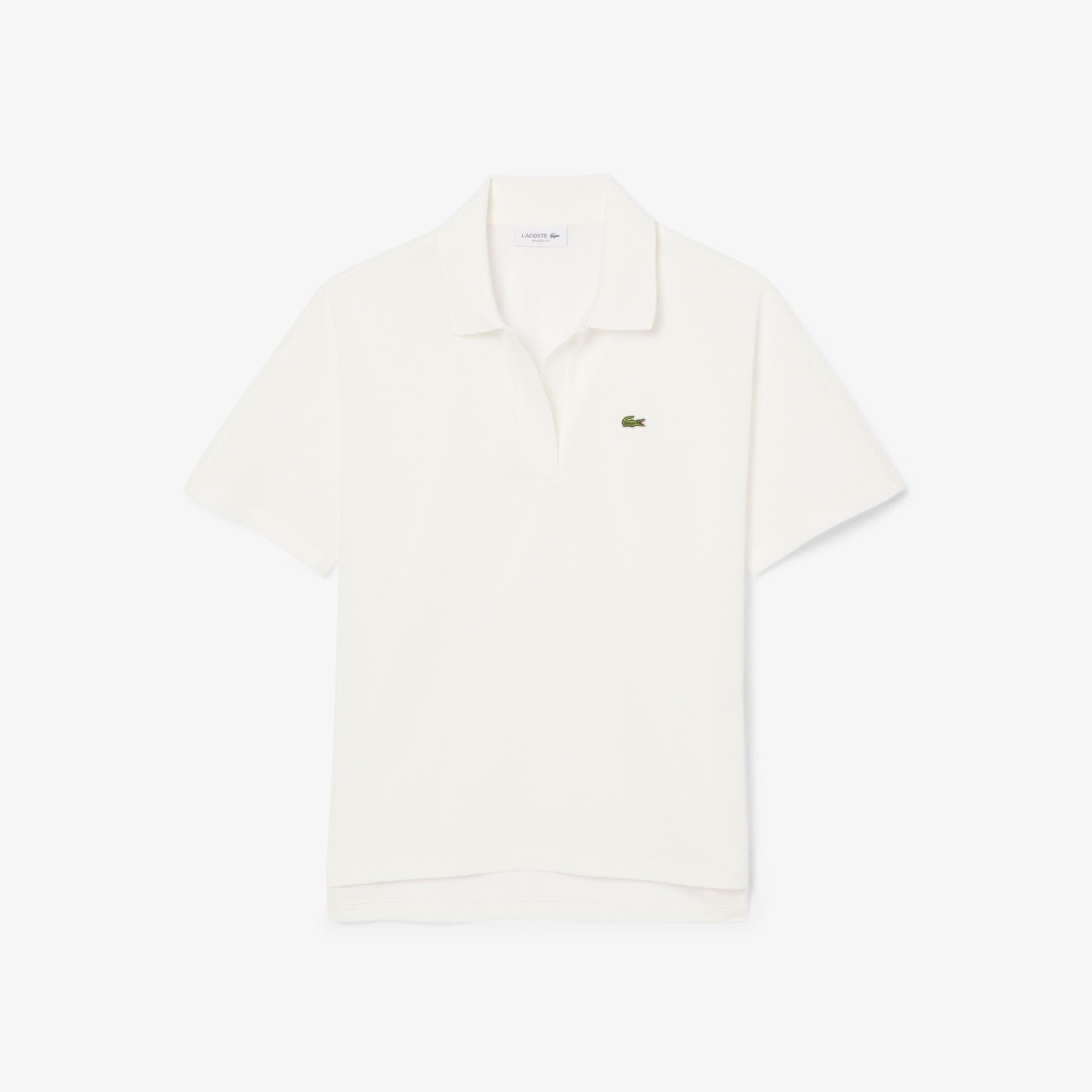 Lacoste Kadın Relaxed Fit Krem Polo