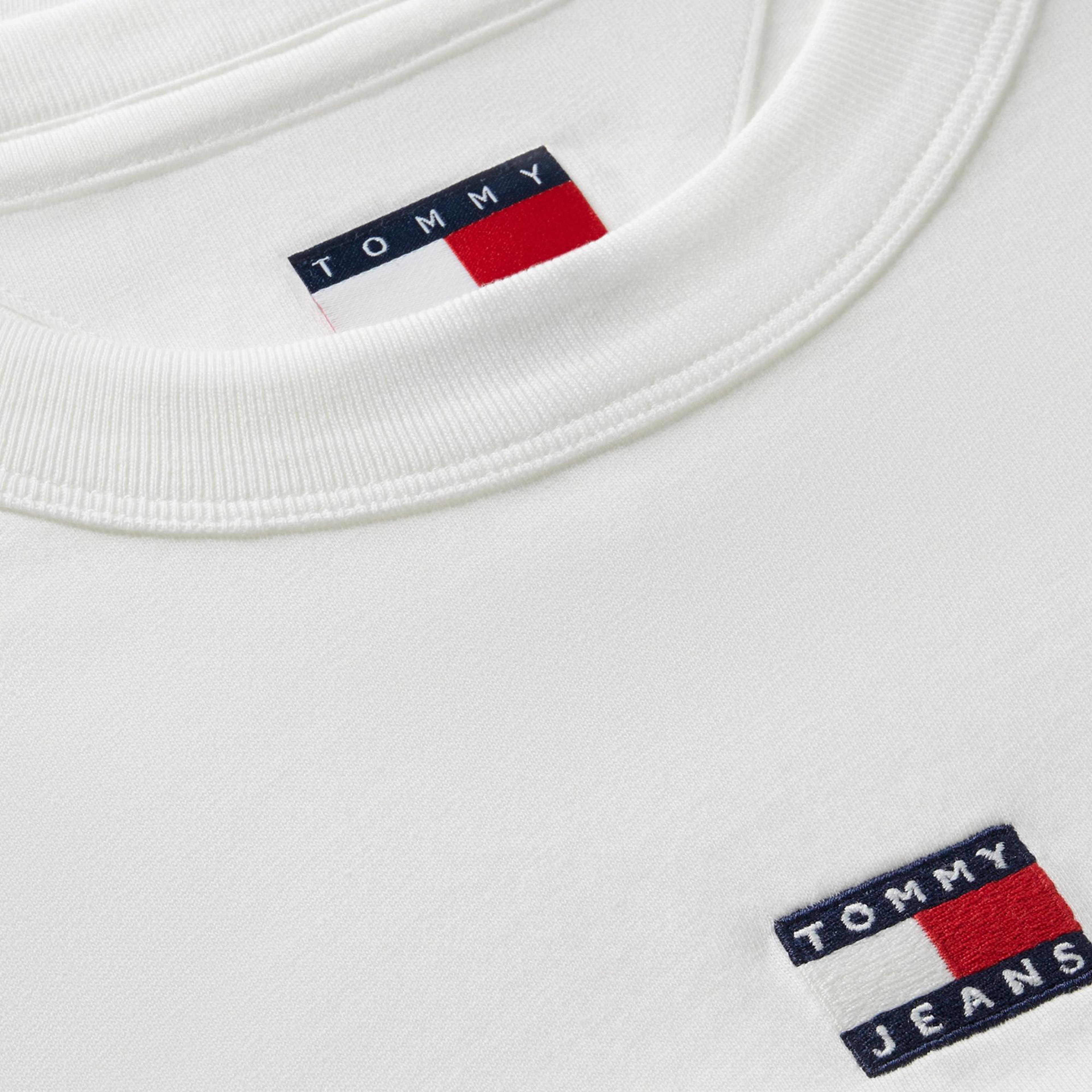 Tommy Hilfiger Badge Kadın Beyaz T-Shirt