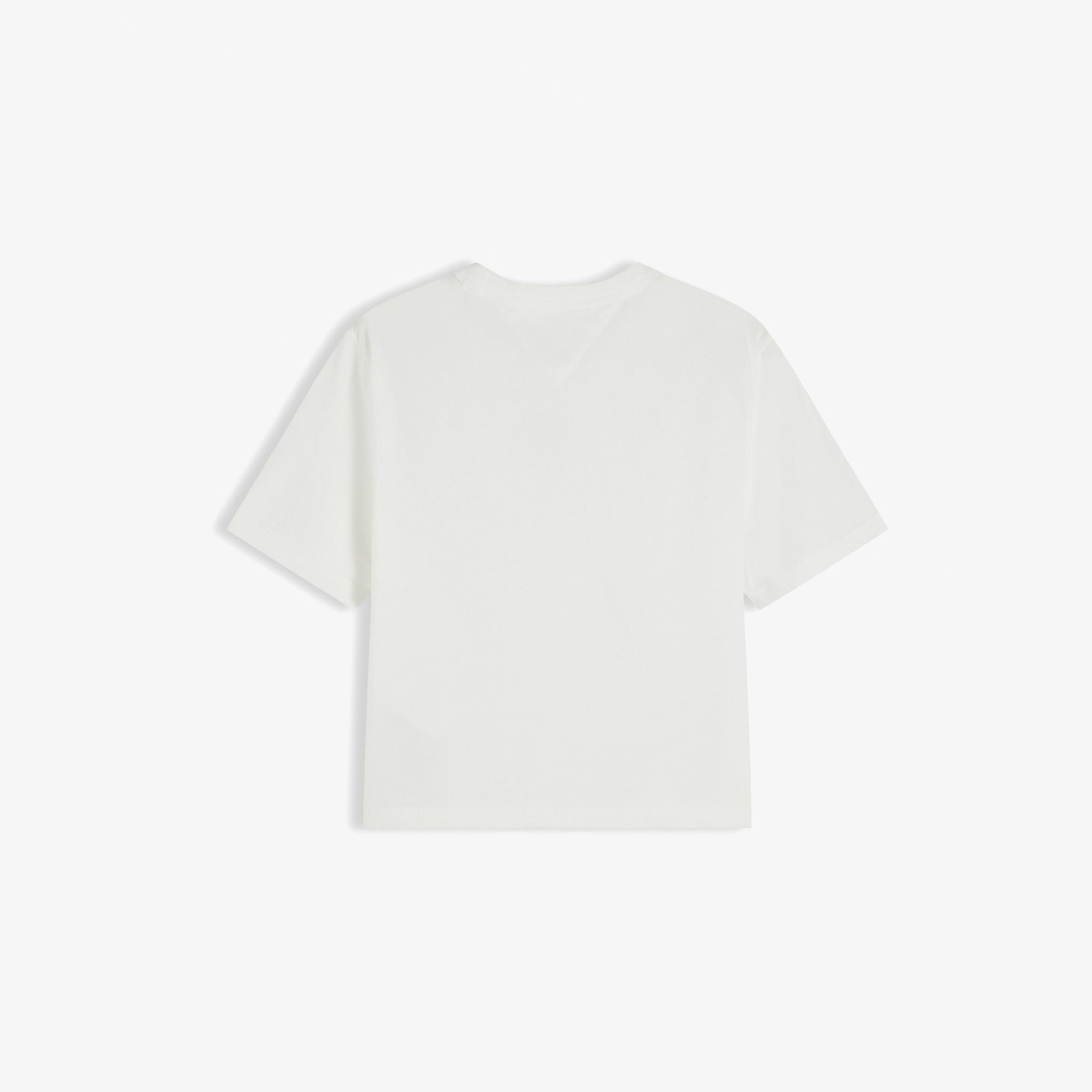 Tommy Hilfiger Badge Kadın Beyaz T-Shirt