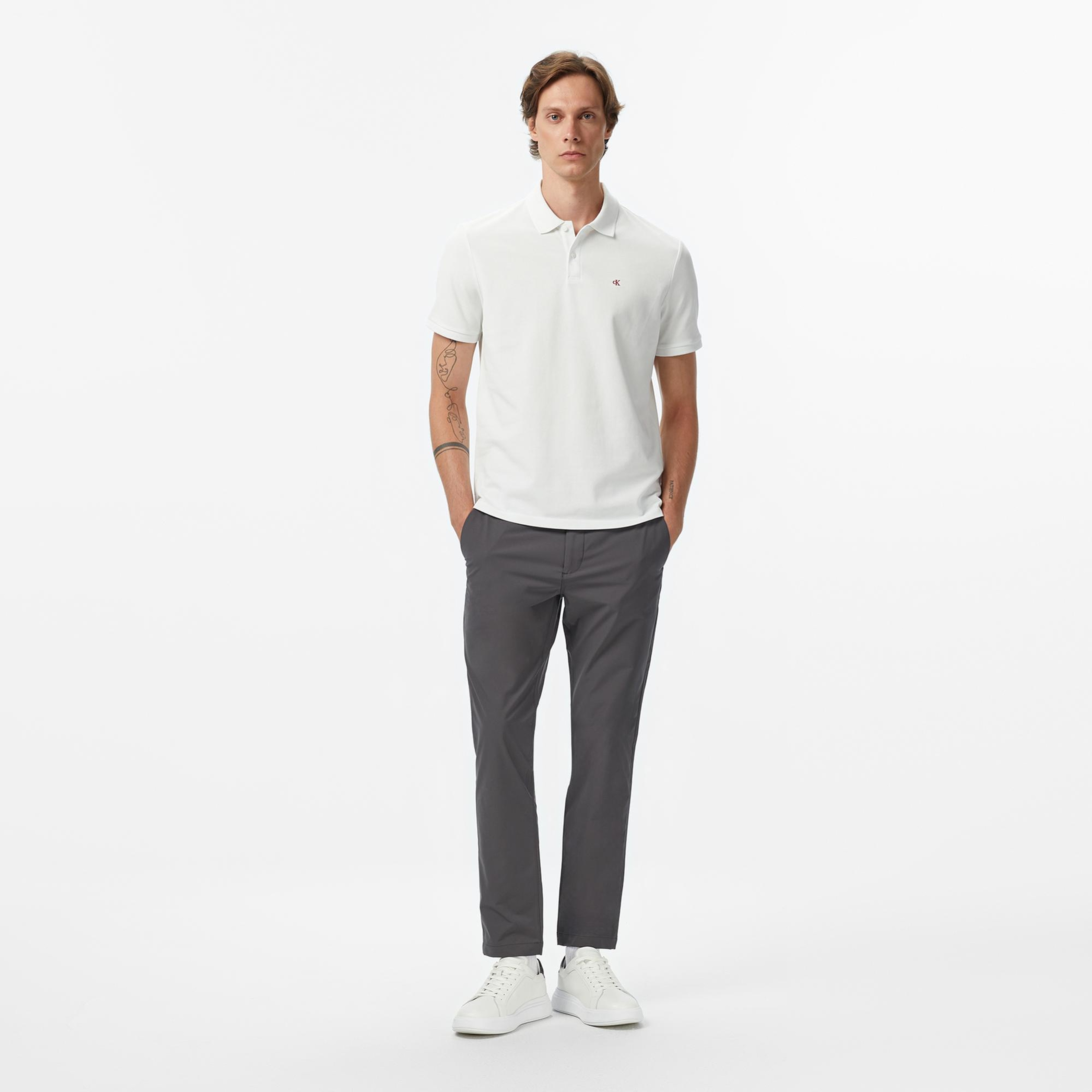 Calvin Klein Slim Tech Erkek Gri Pantolon
