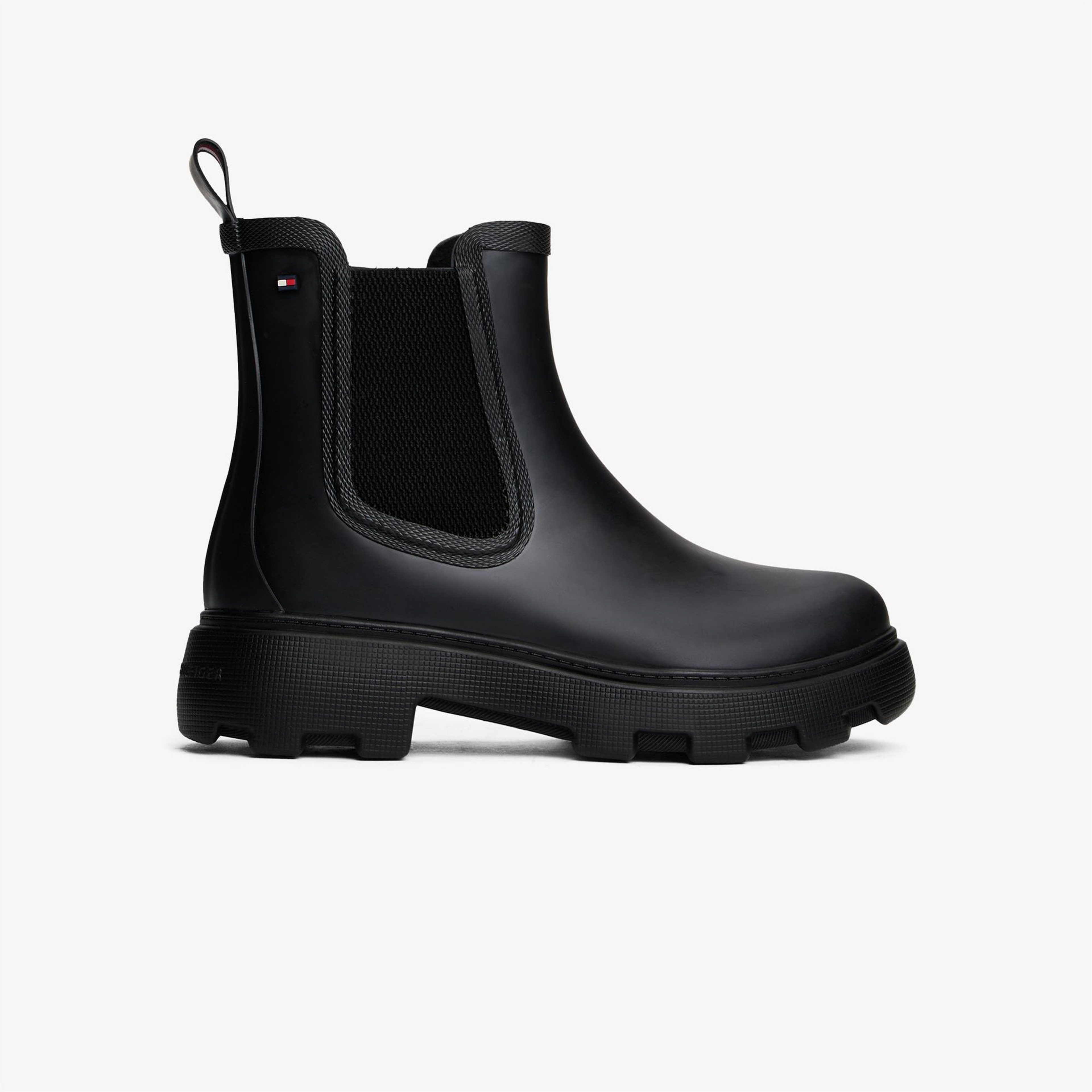 Tommy Hilfiger Flag Ankle Warm Lining Kadın Siyah Bot