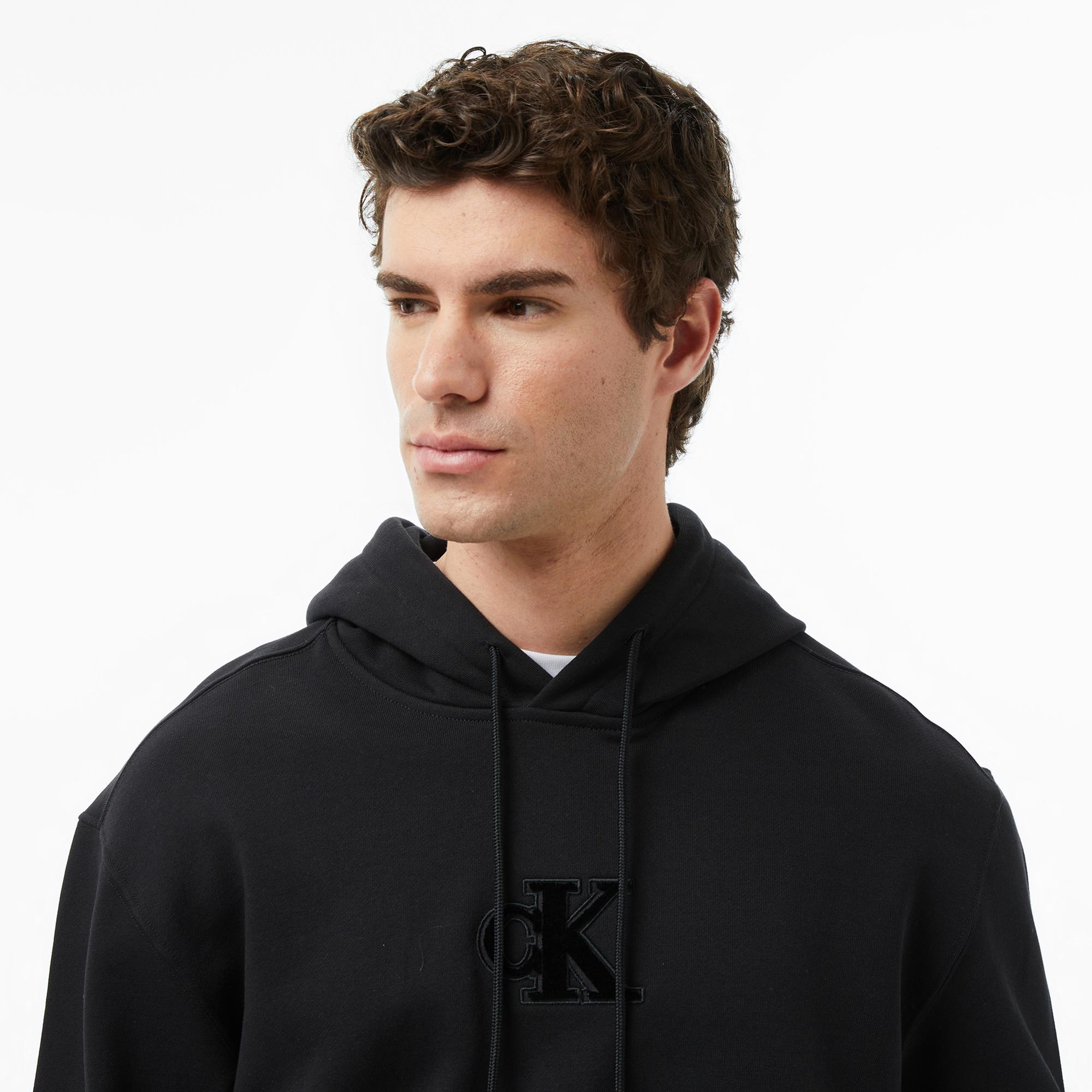 Calvin Klein Fleece Gift Giving Erkek Siyah Sweatshirt