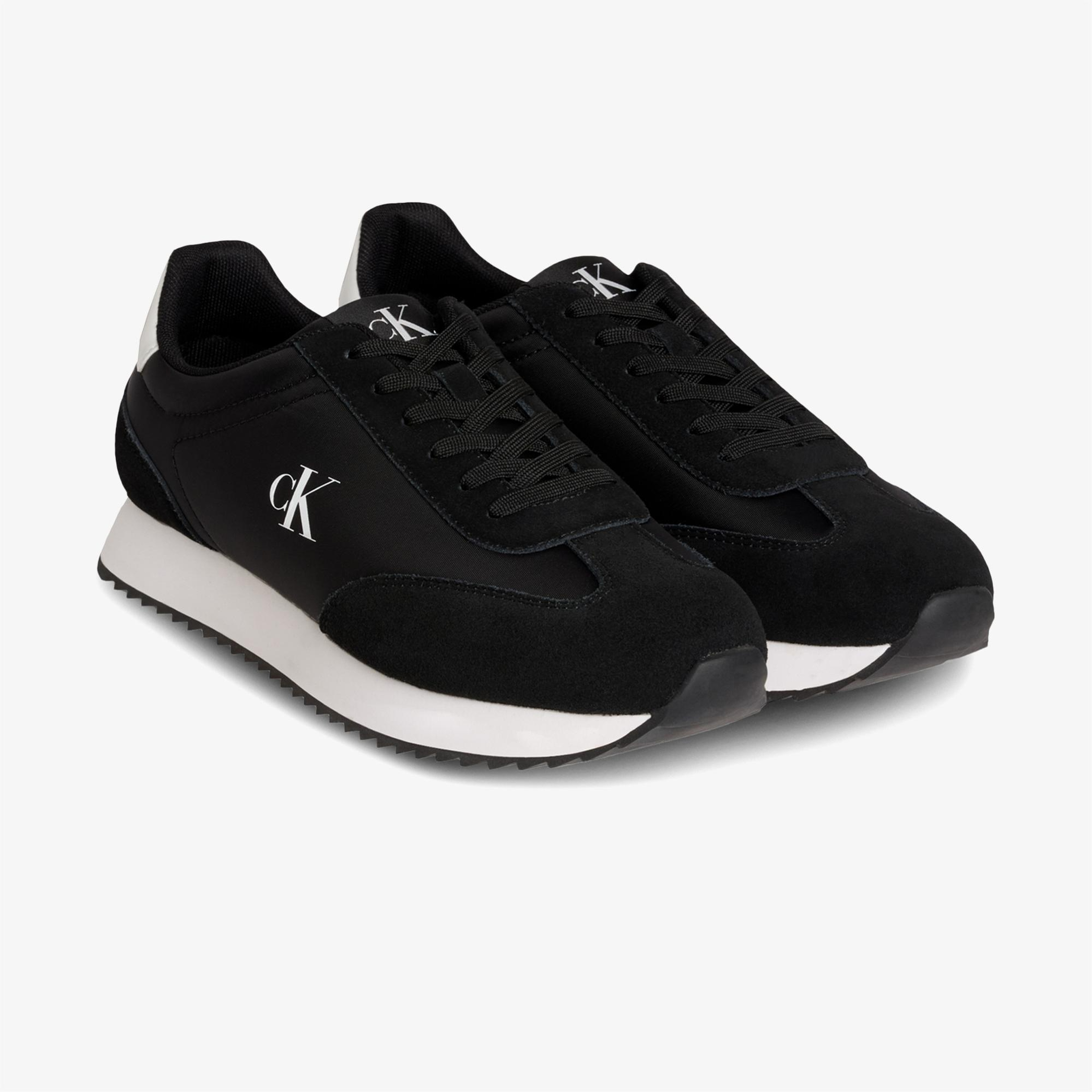 Calvin Klein Retro Runner Lace Up Erkek Siyah Sneaker