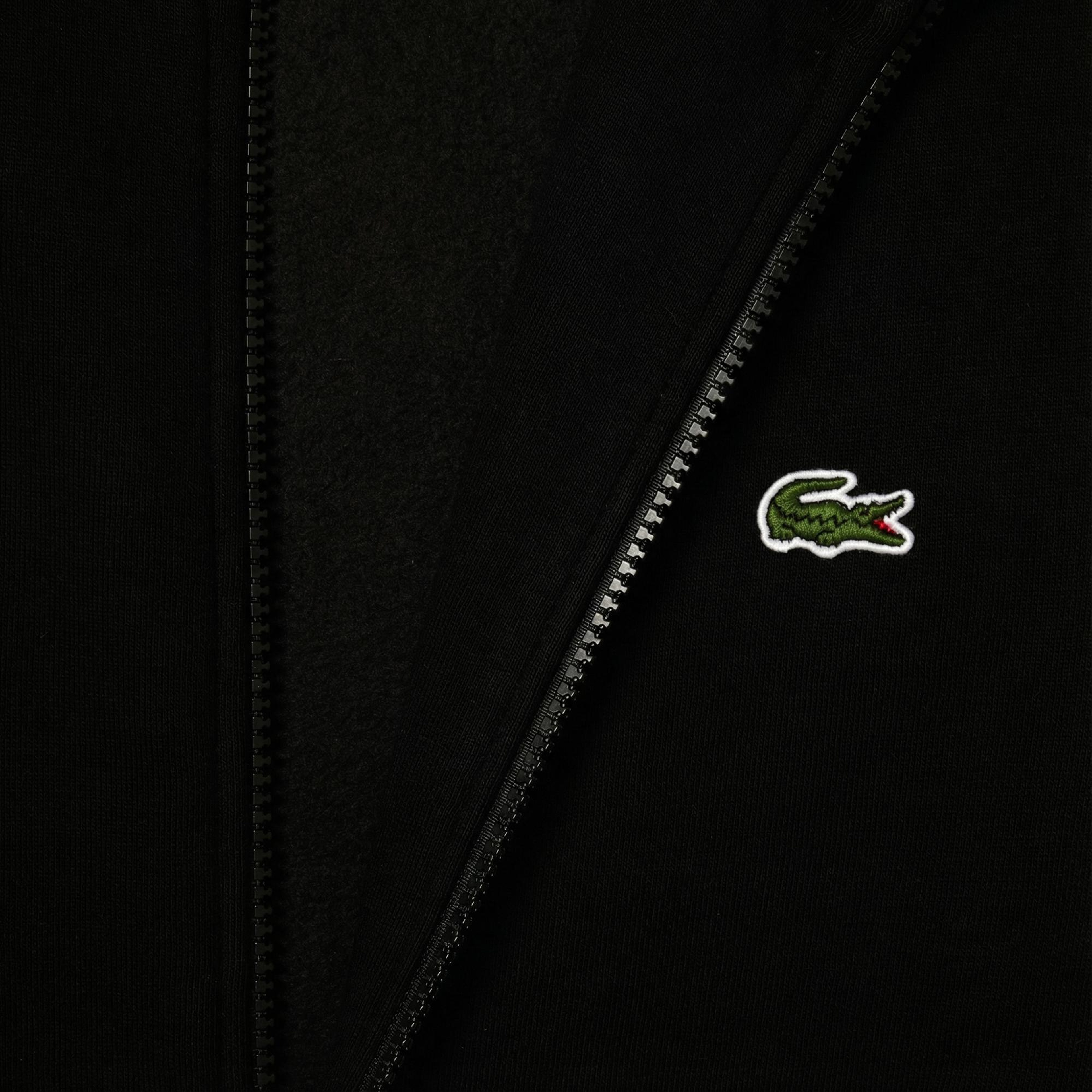 Lacoste Erkek Regular Fit Fermuarlı Siyah Sweatshirt