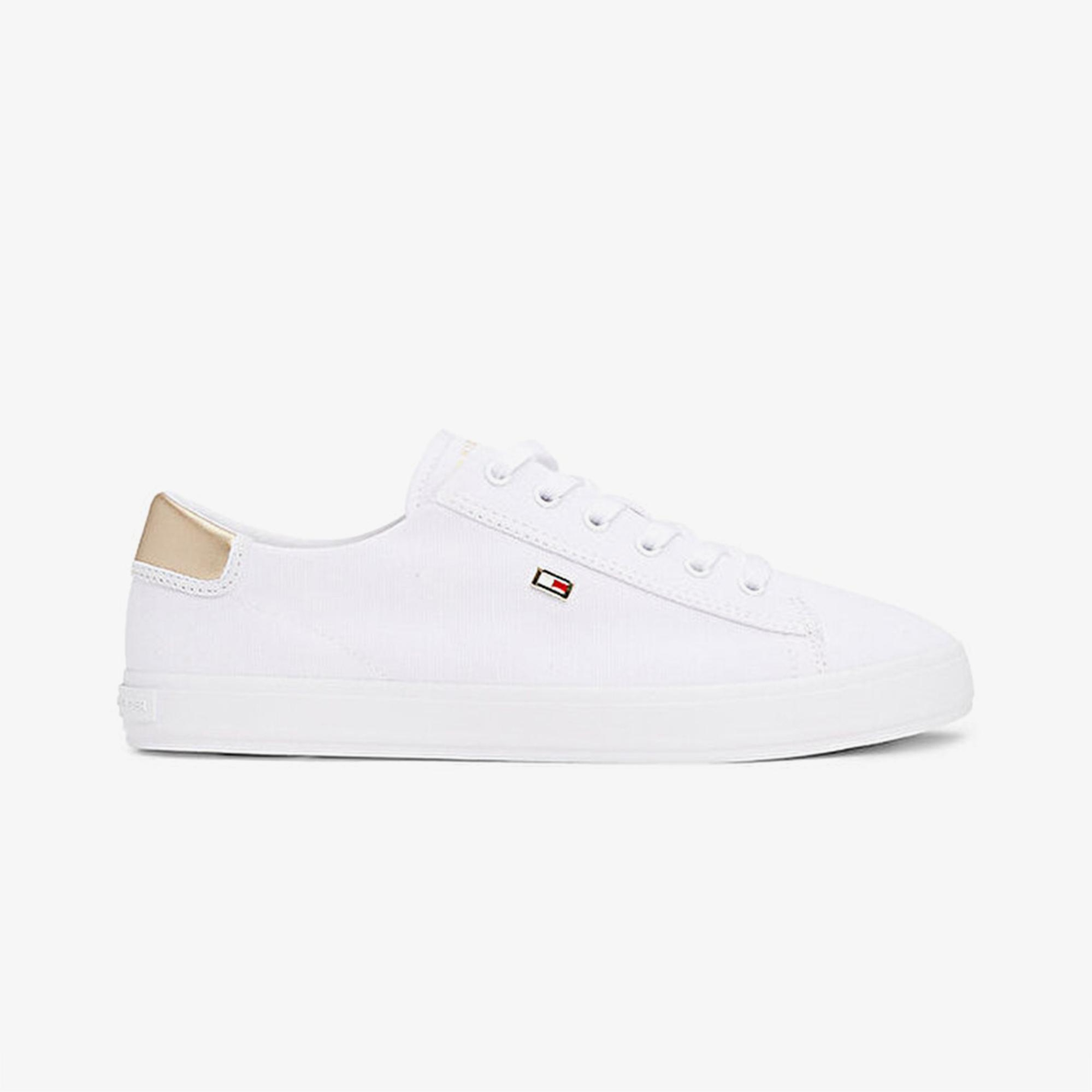 Tommy Hilfiger Vulc Lace Up Kadın Beyaz Sneaker