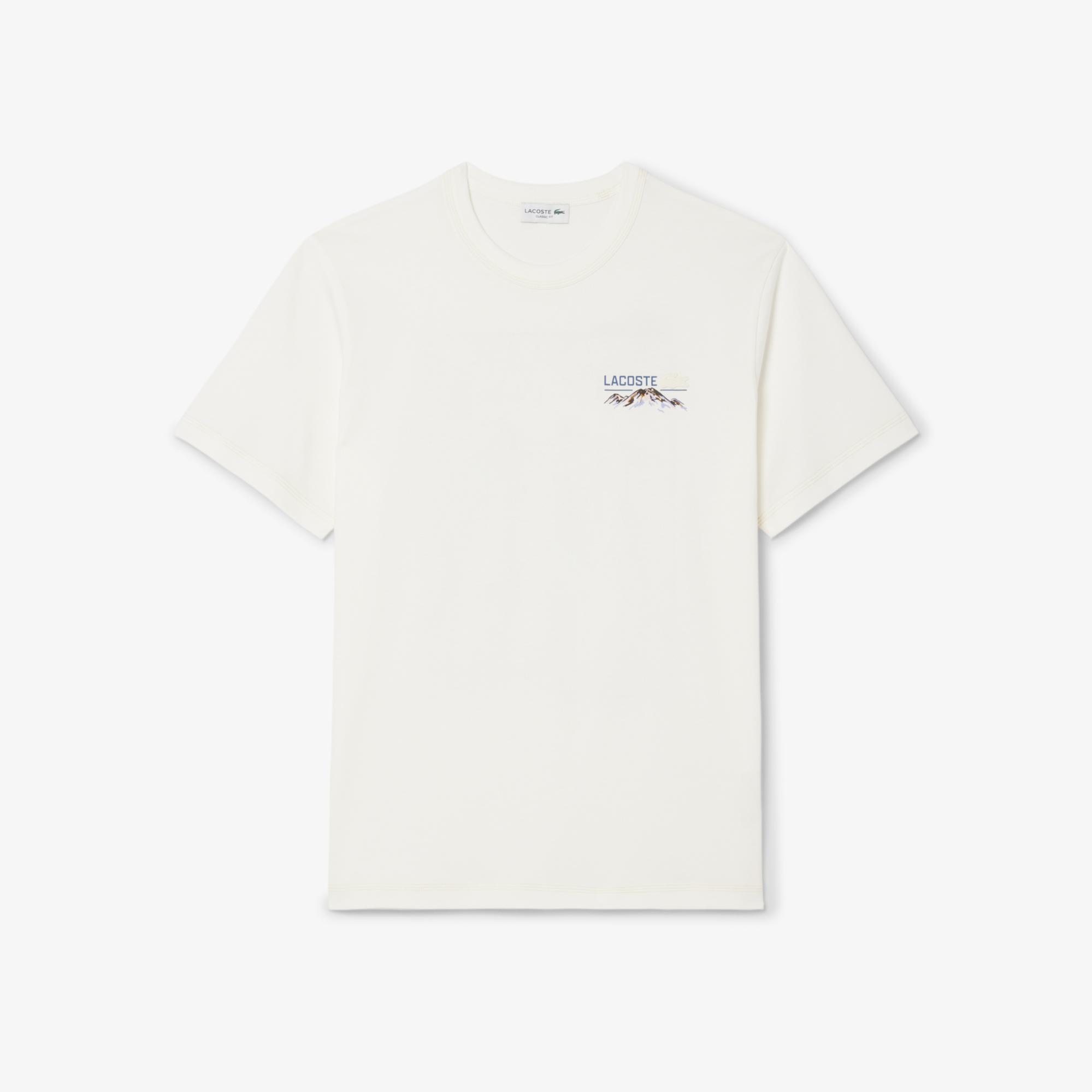 Lacoste Erkek Classic Fit Bisiklet Yaka Beyaz T-Shirt