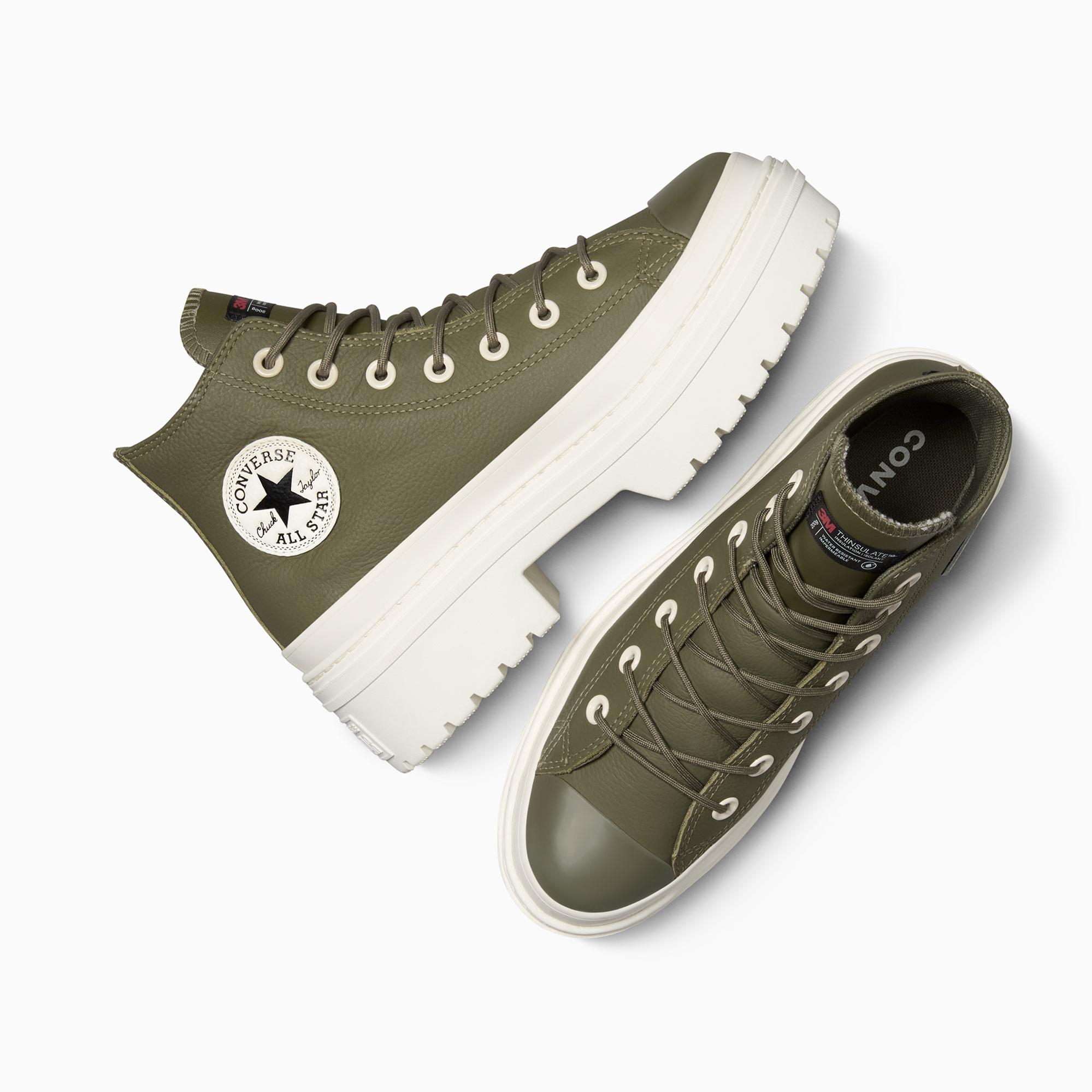 Converse Chuck Taylor All Star Lugged Heel Unisex Yeşil Deri Platform Bot