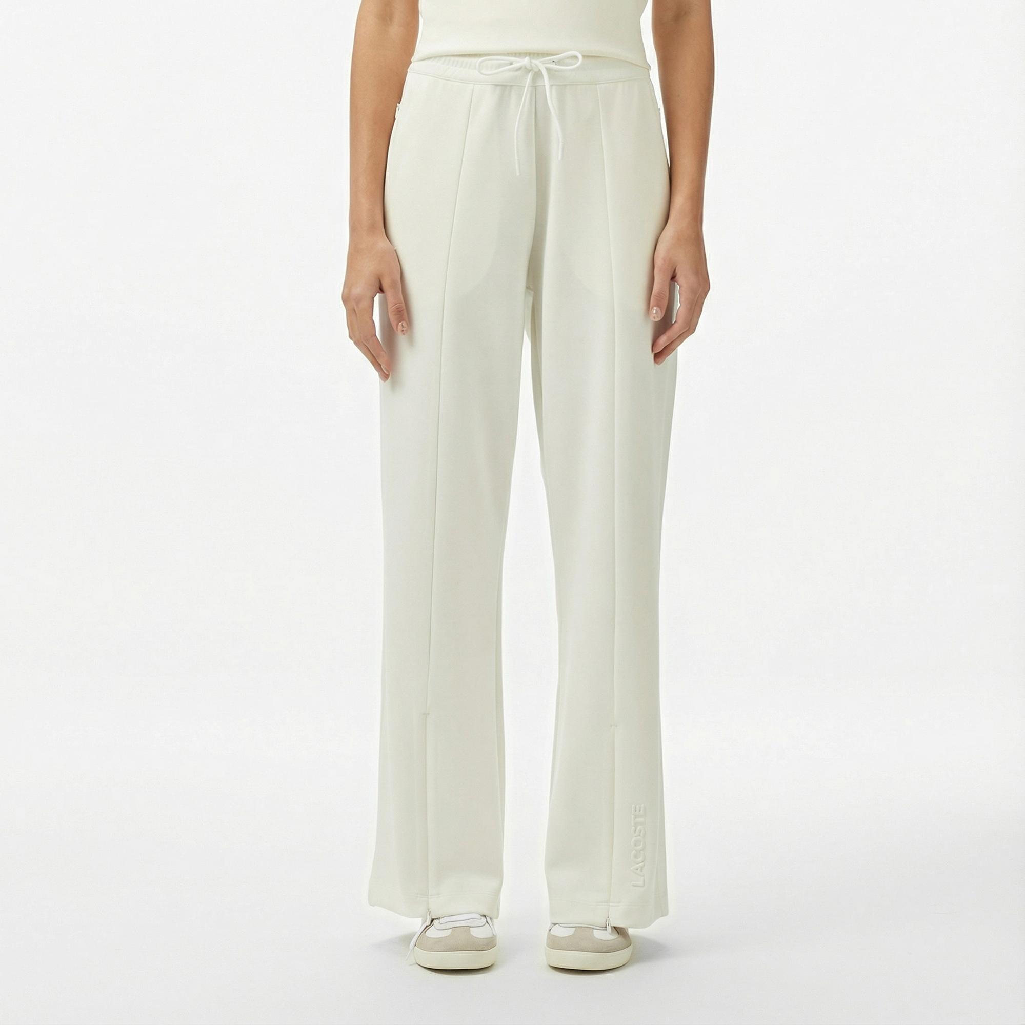 Lacoste Kadın Loose Fit Beyaz Eşofman Altı