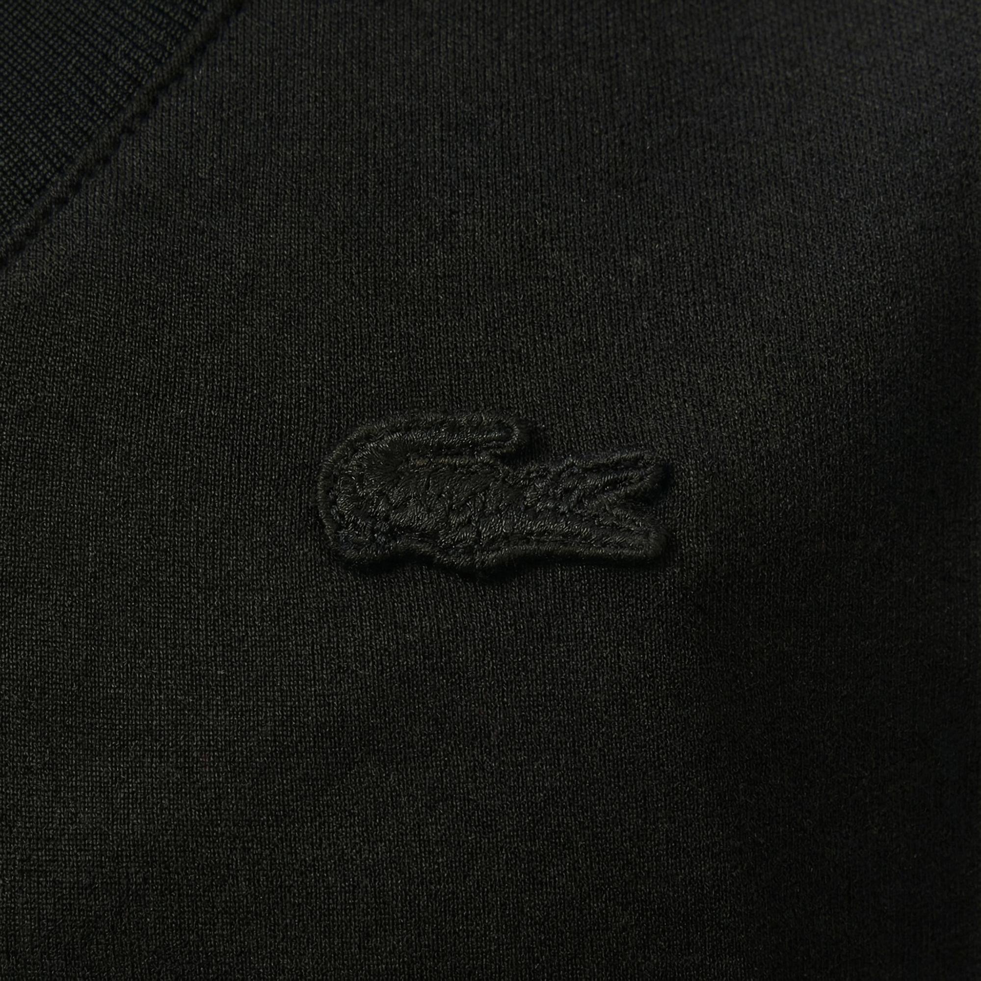 Lacoste Kadın Slim Fit V Yaka Siyah T-Shirt