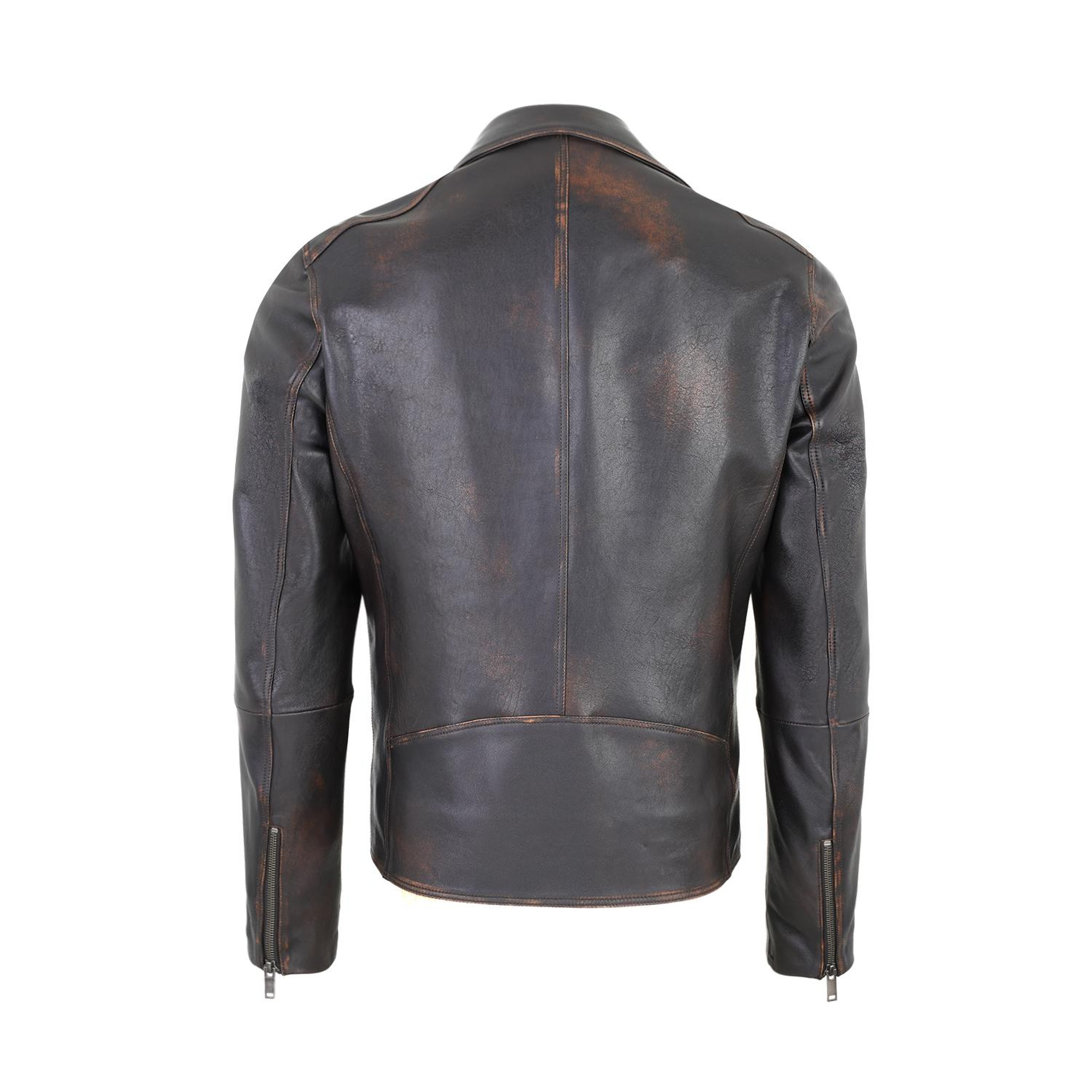 Santo Siyah Erkek Vintage Deri Ceket