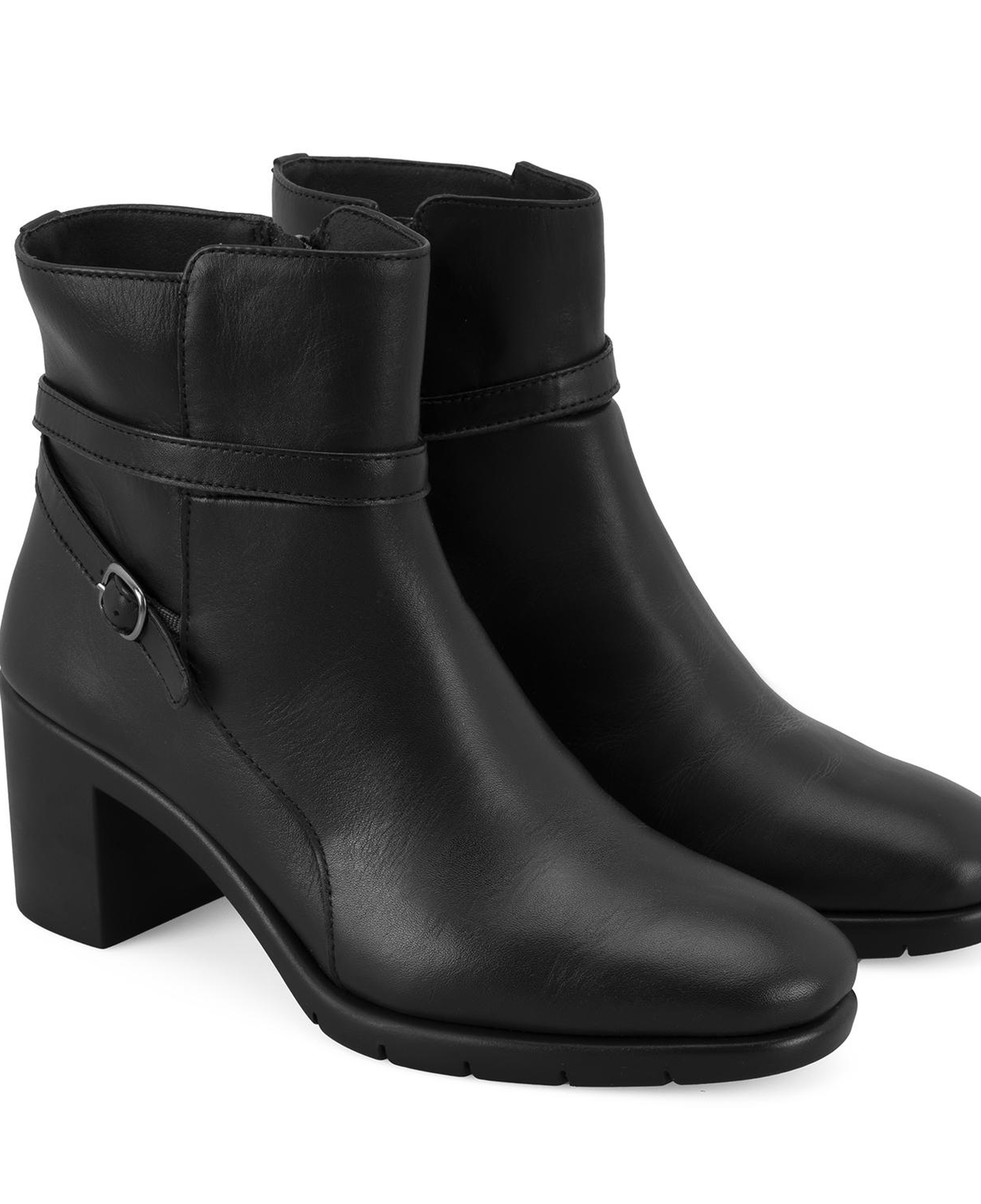 Hallie Siyah Kadın DesaComfort Topuklu Deri Bot