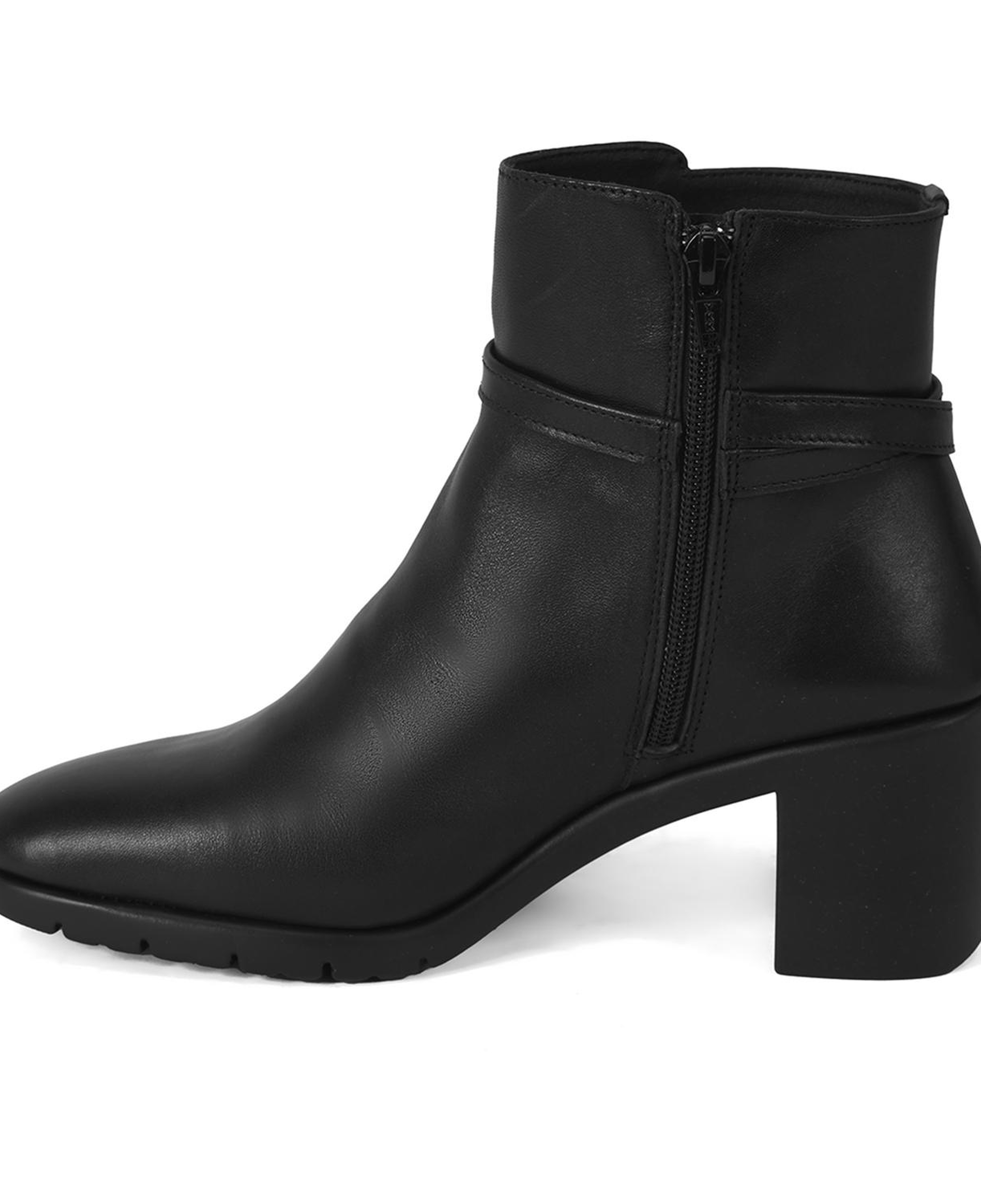 Hallie Siyah Kadın DesaComfort Topuklu Deri Bot