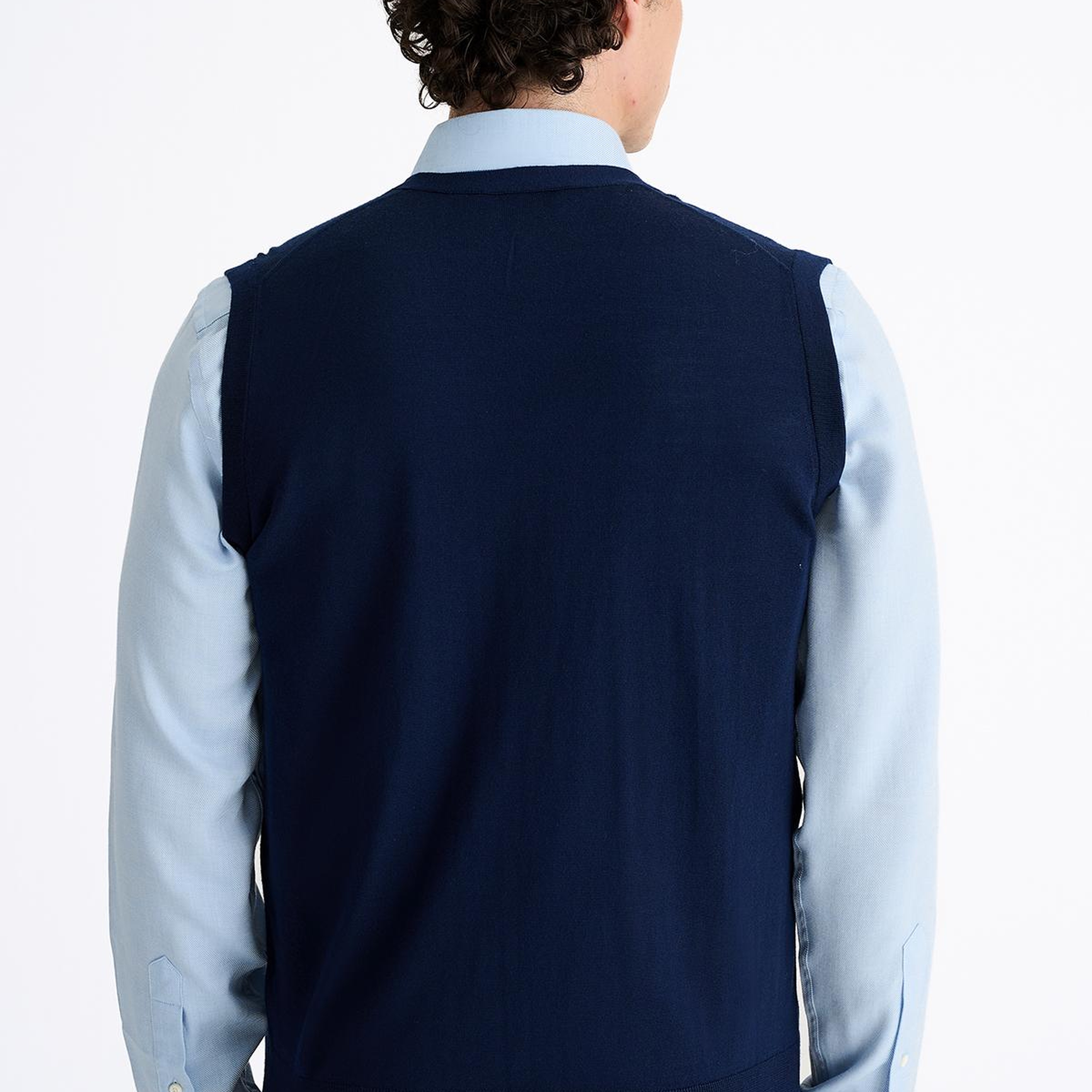 Erkek Lacivert Yün Süveter