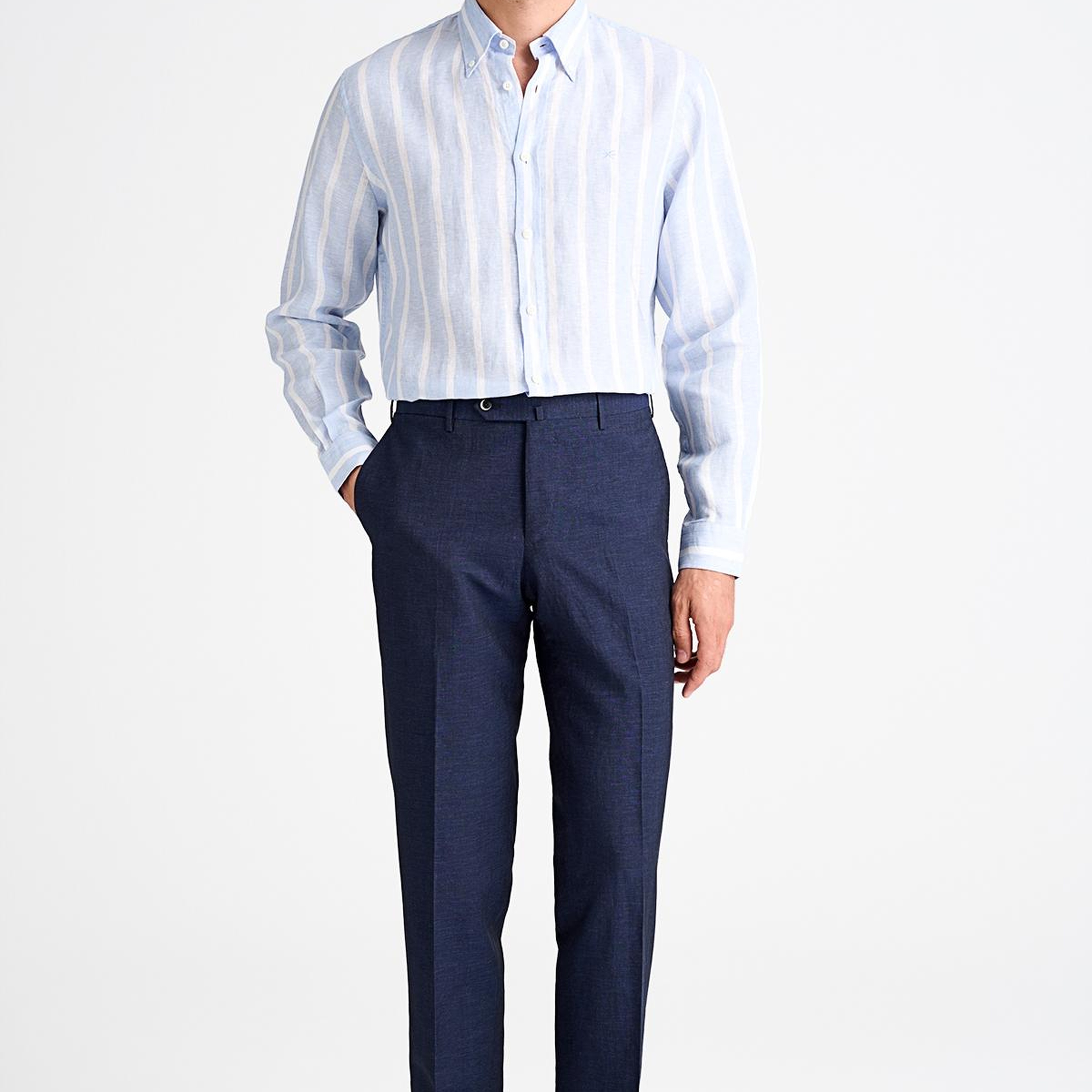 Erkek Lacivert Chino Pantolon